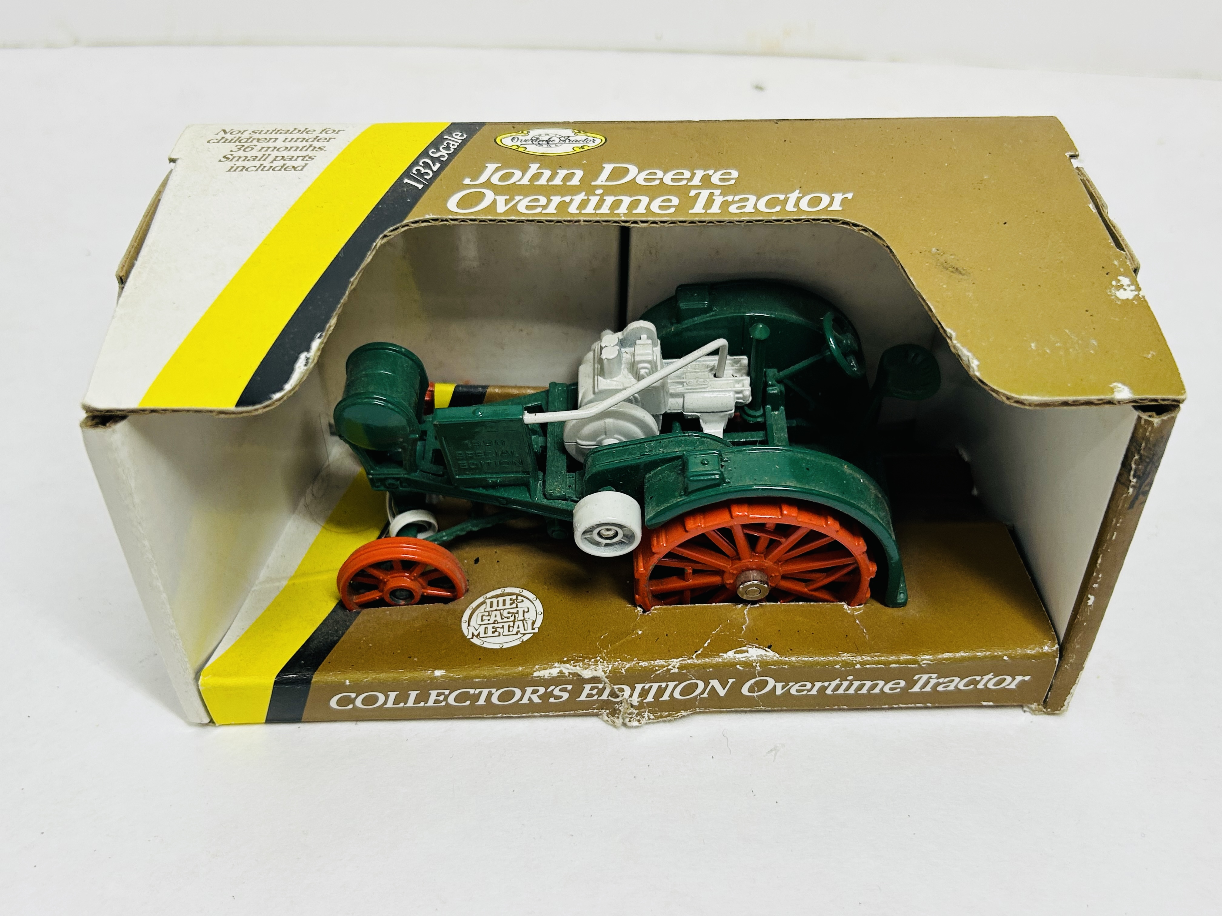 ERTL JOHN DEERE OVERTIME TRACTOR, 1990