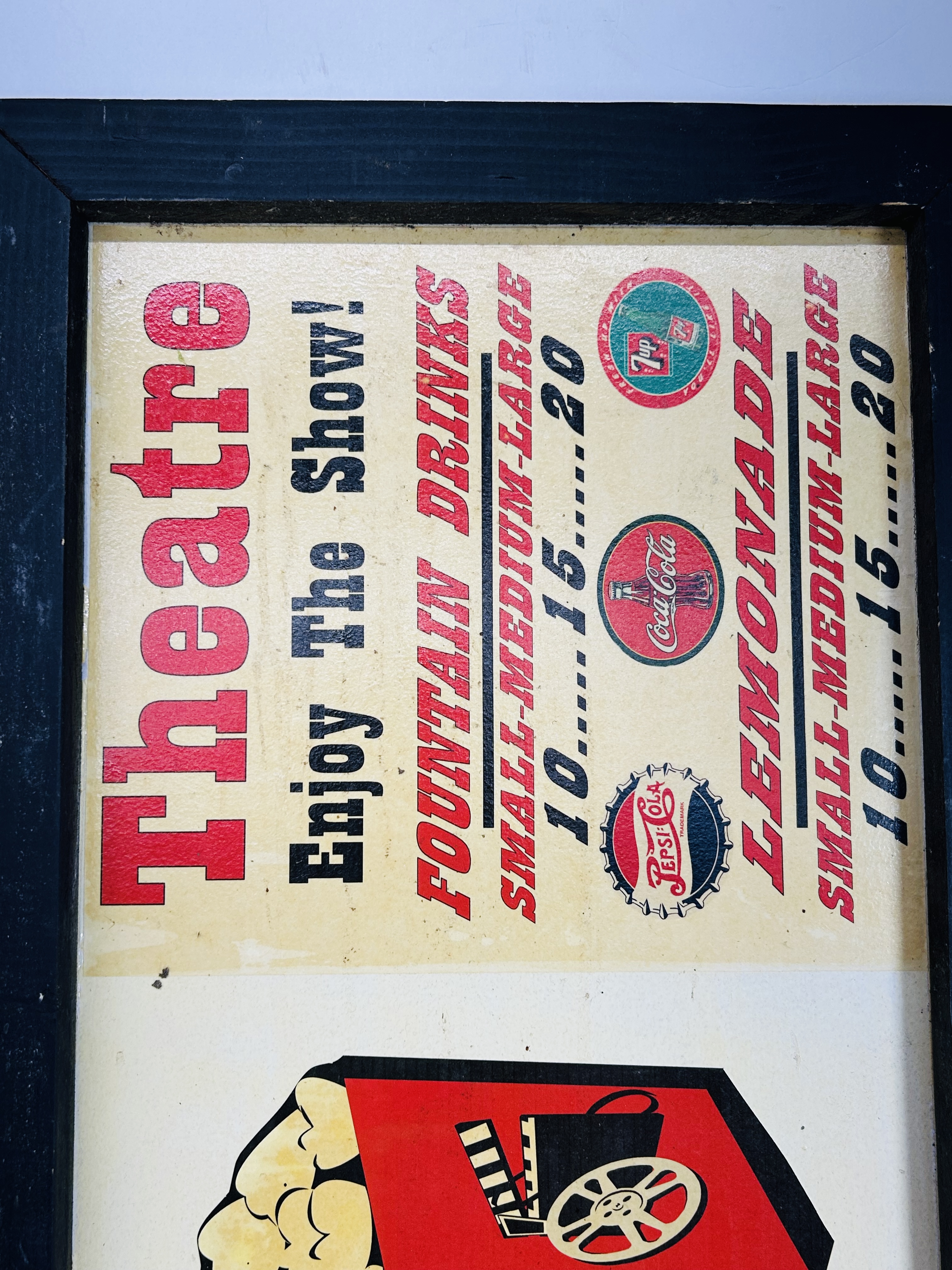 KRAFT'S THEATRE CONCESSION MENU SIGN