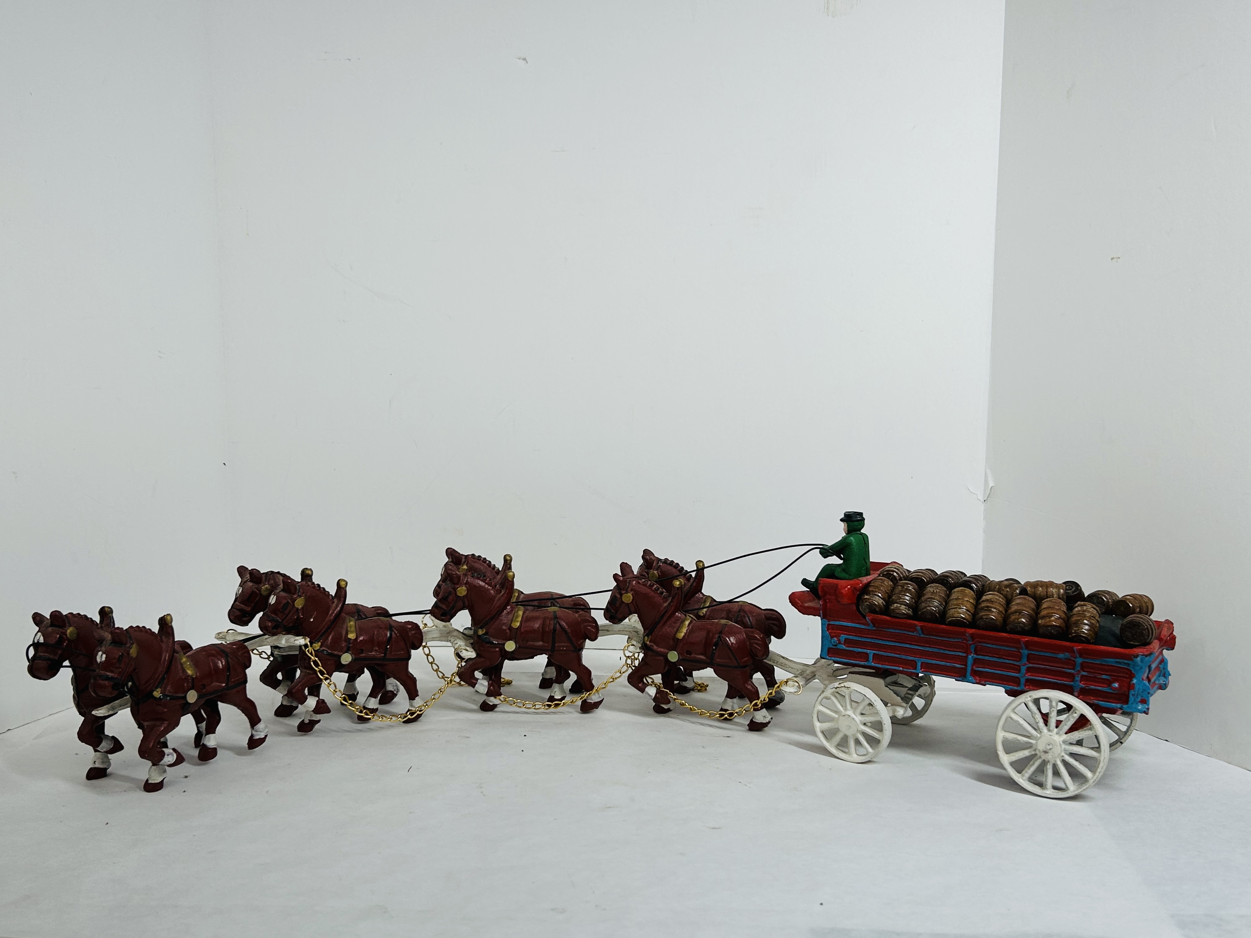 BUDWEISER EIGHT HORSE CLYDESDALE WAGON