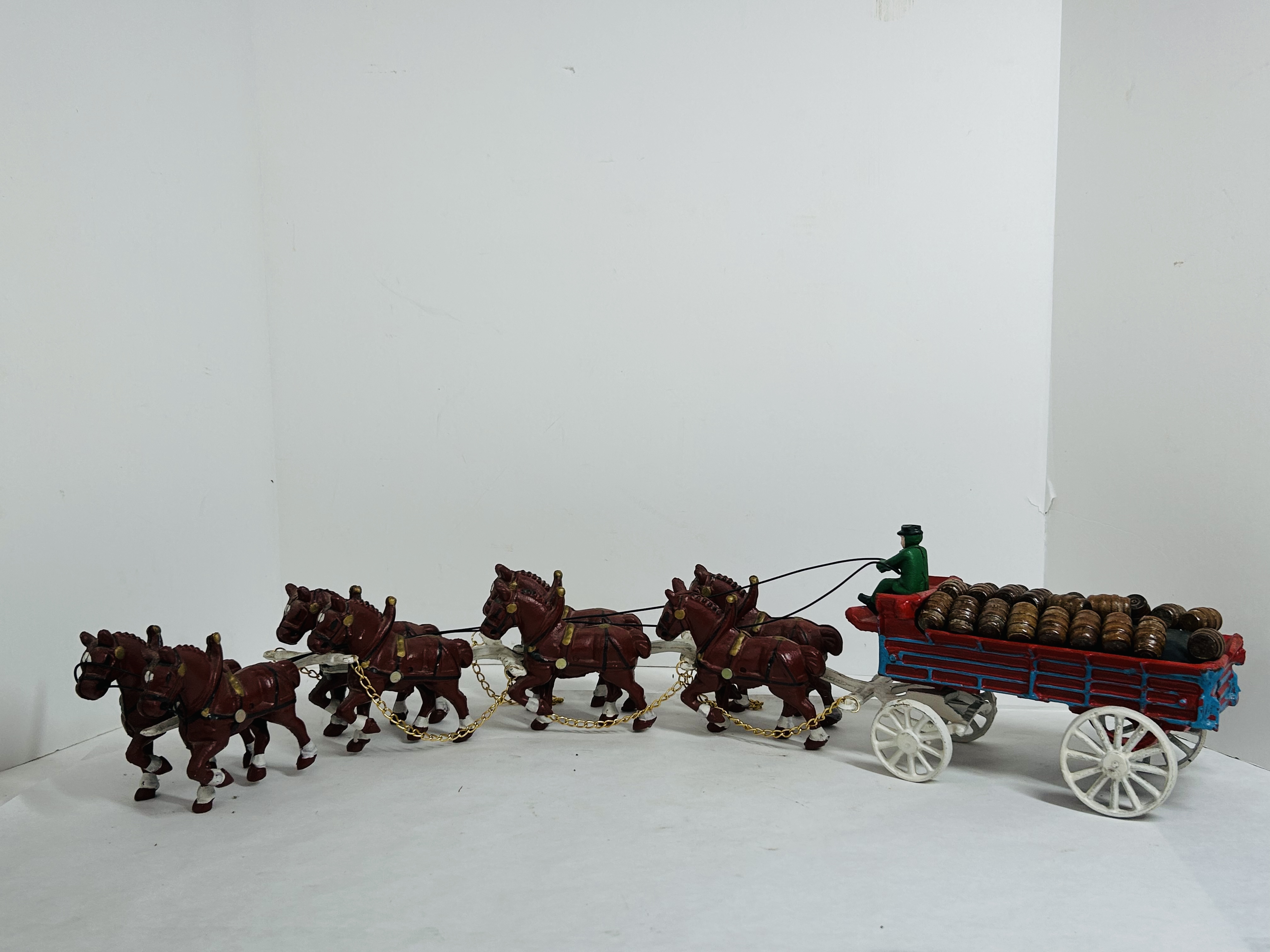 BUDWEISER EIGHT HORSE CLYDESDALE WAGON