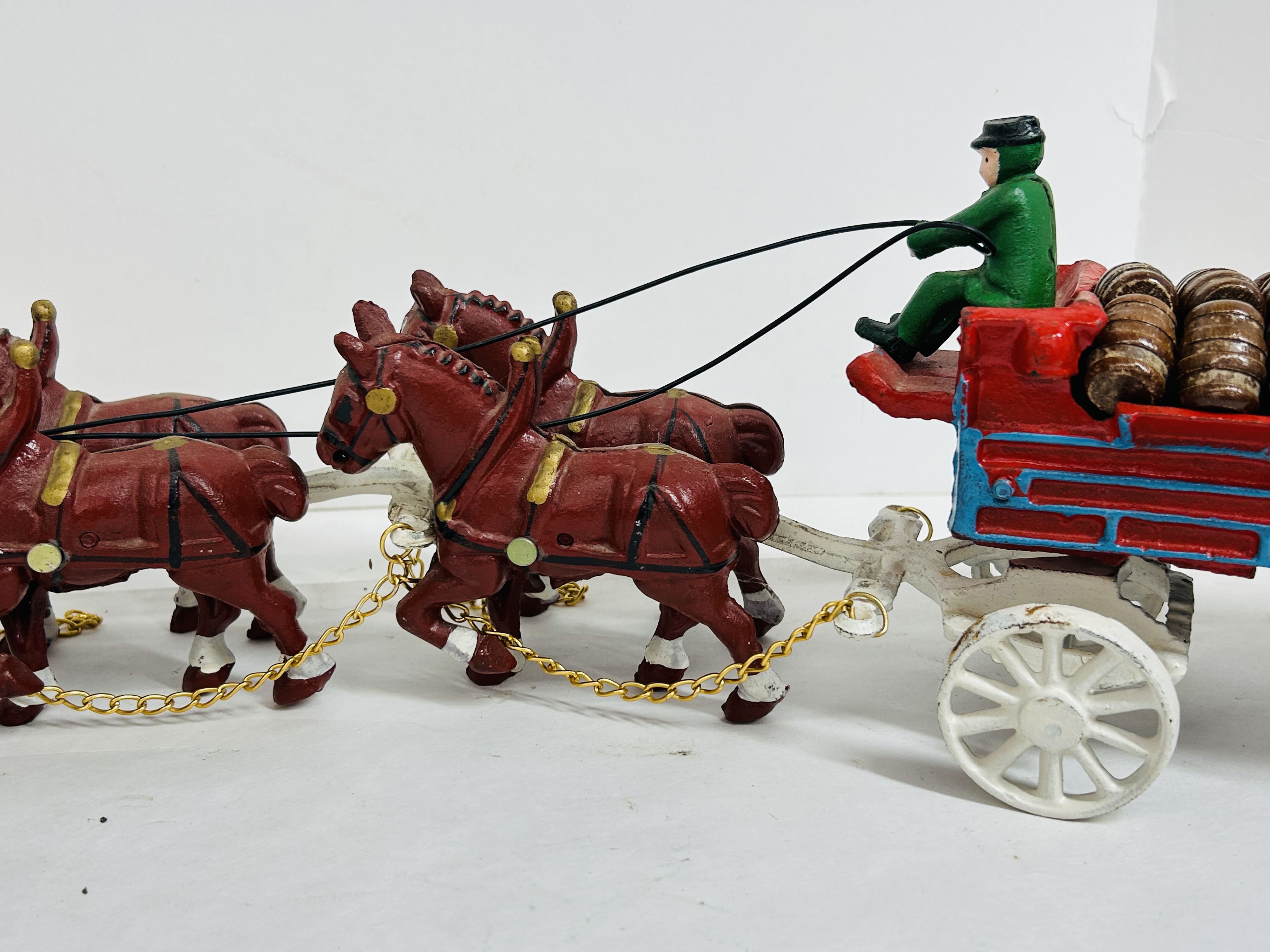 BUDWEISER EIGHT HORSE CLYDESDALE WAGON