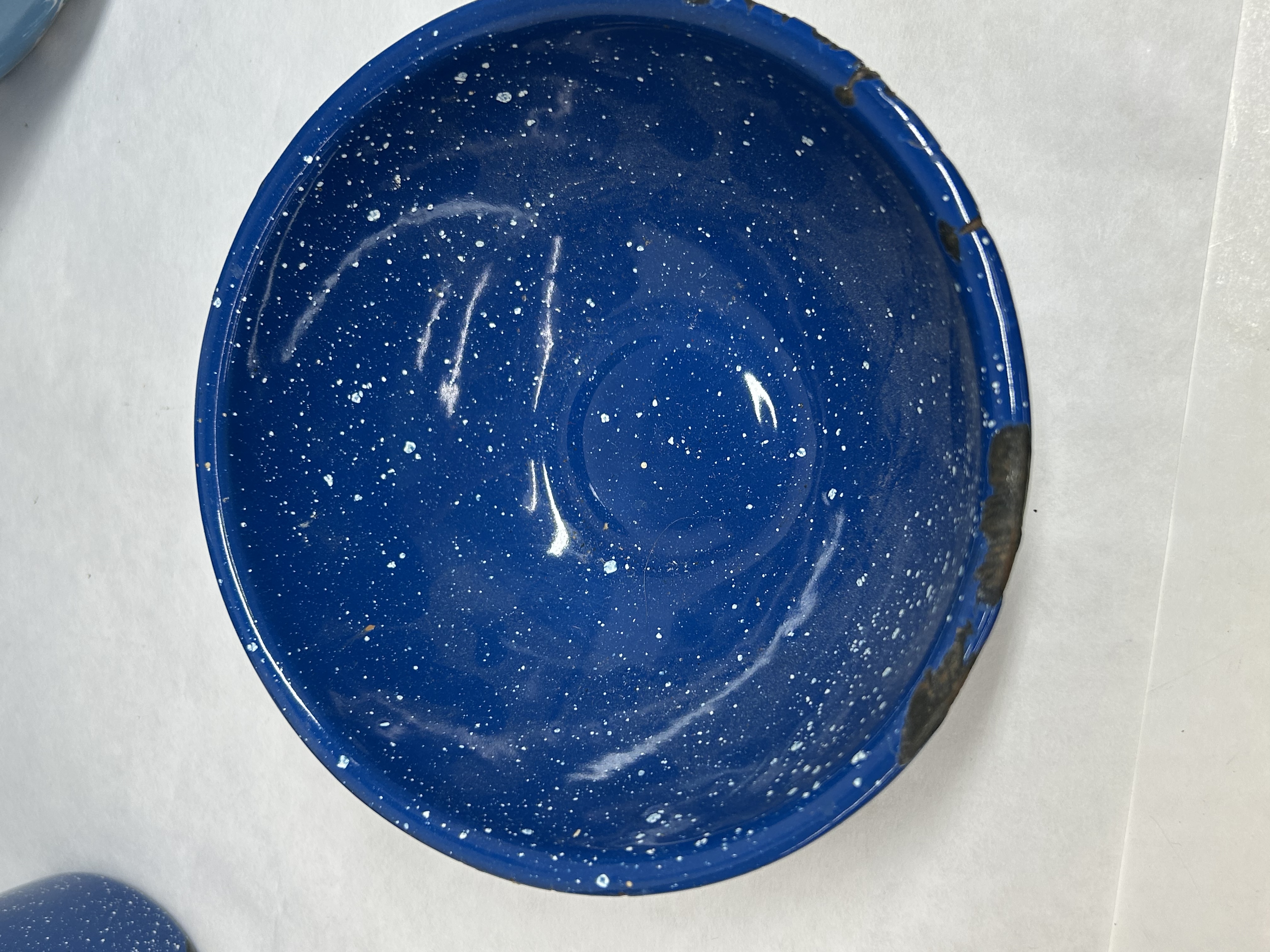 BLUE ENAMELWARE CAMPING COLLECTION, 20TH CENTURY