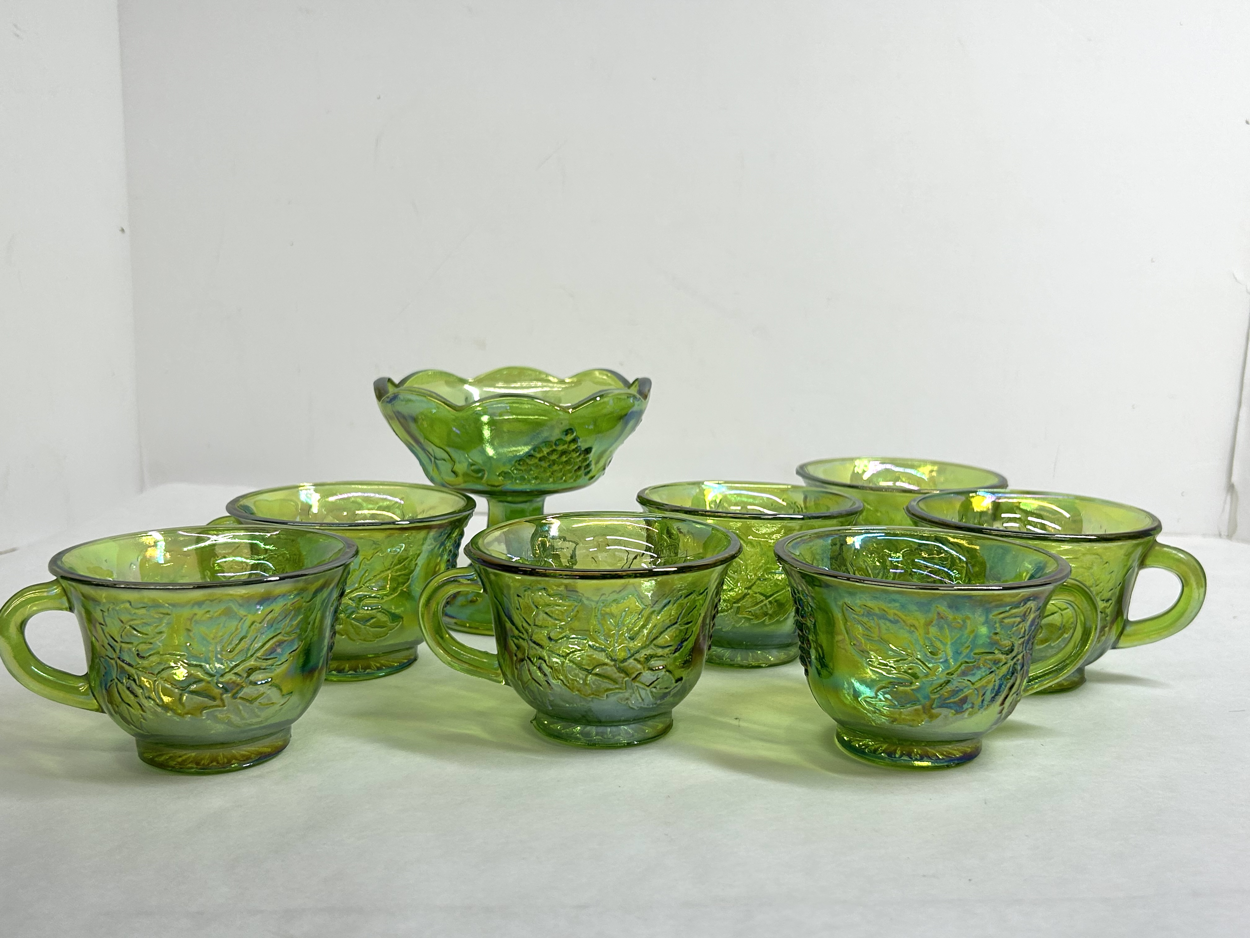 INDIANA GLASS HARVEST GRAPE SET 1970S