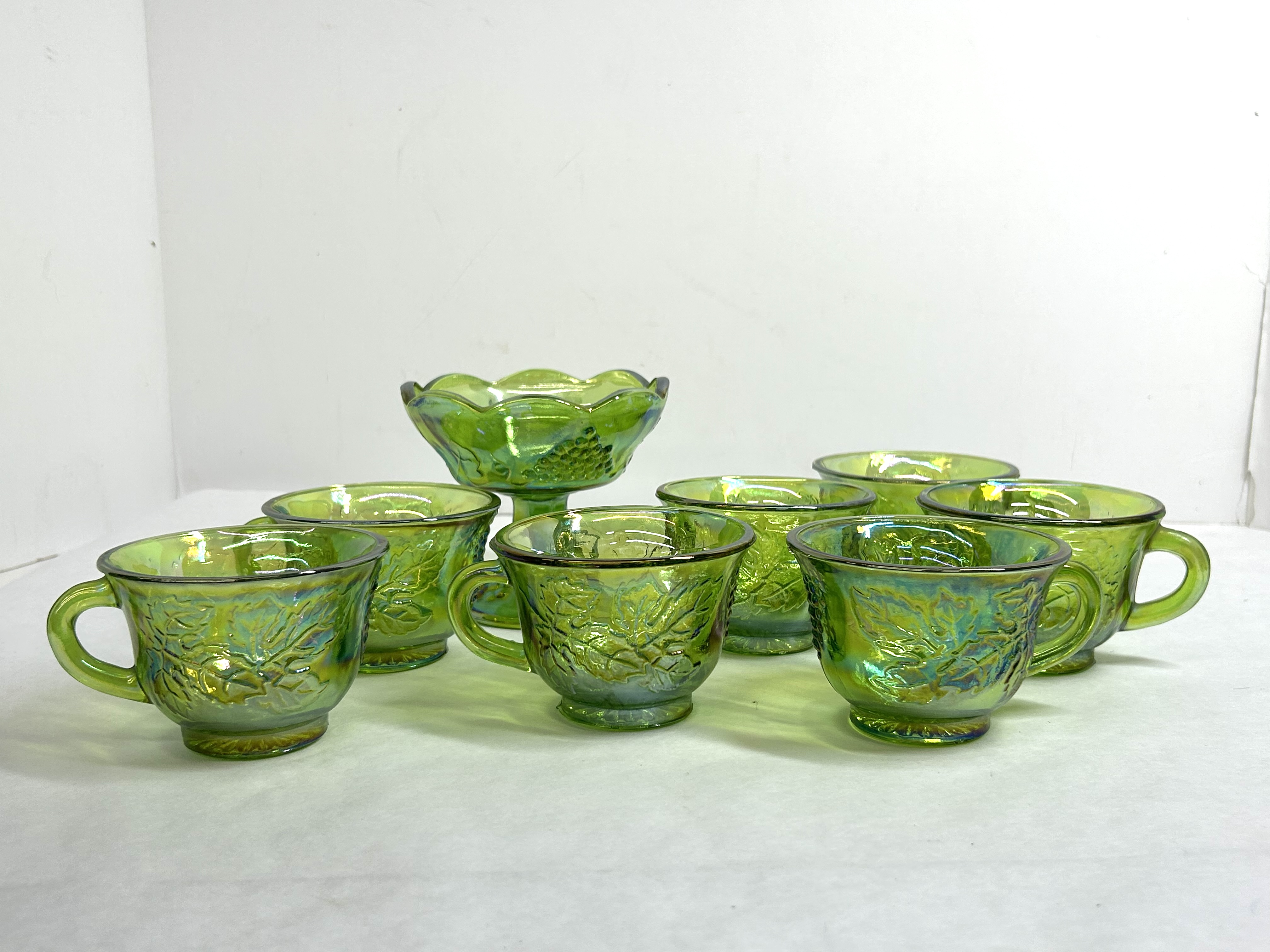 INDIANA GLASS HARVEST GRAPE SET 1970S