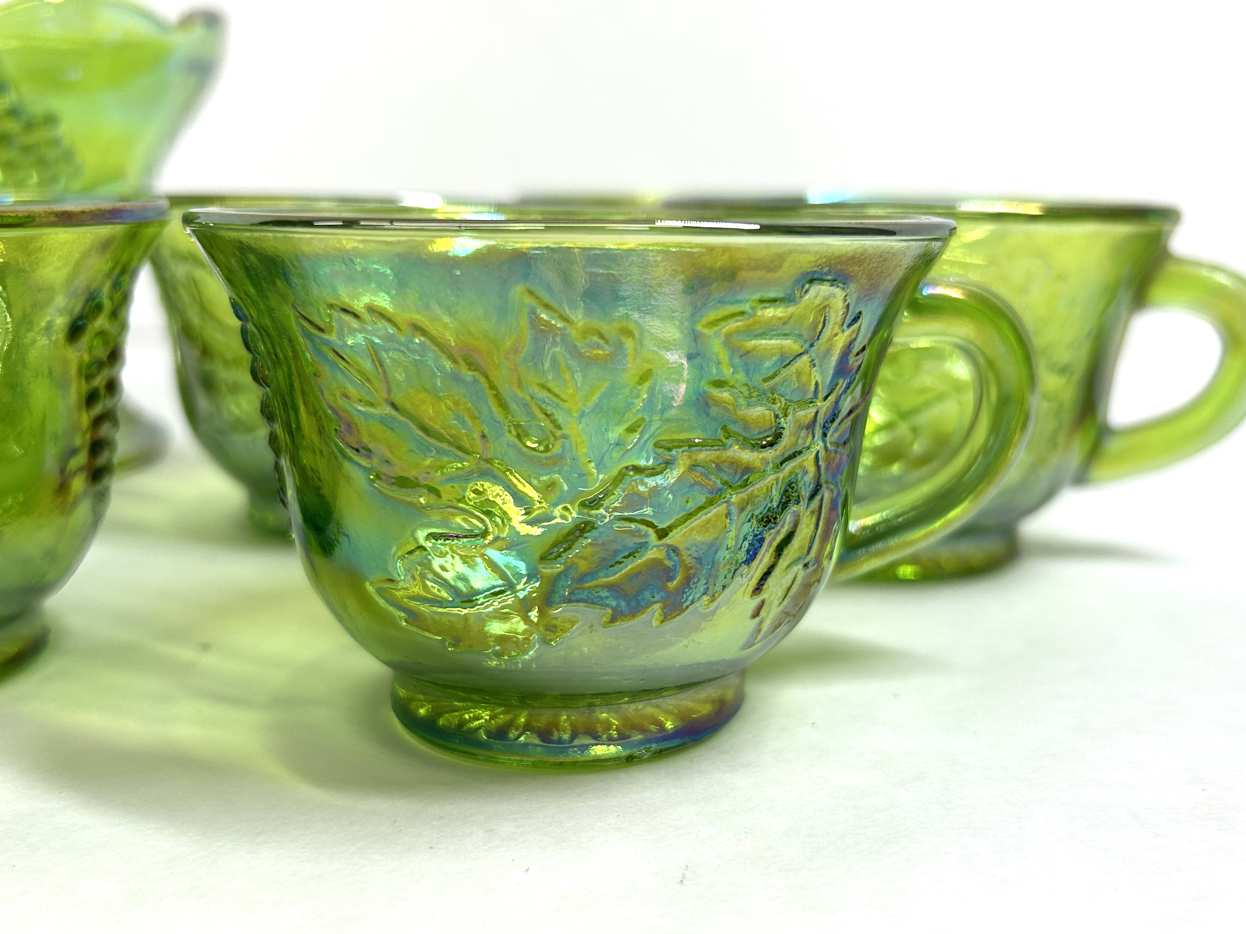 INDIANA GLASS HARVEST GRAPE SET 1970S