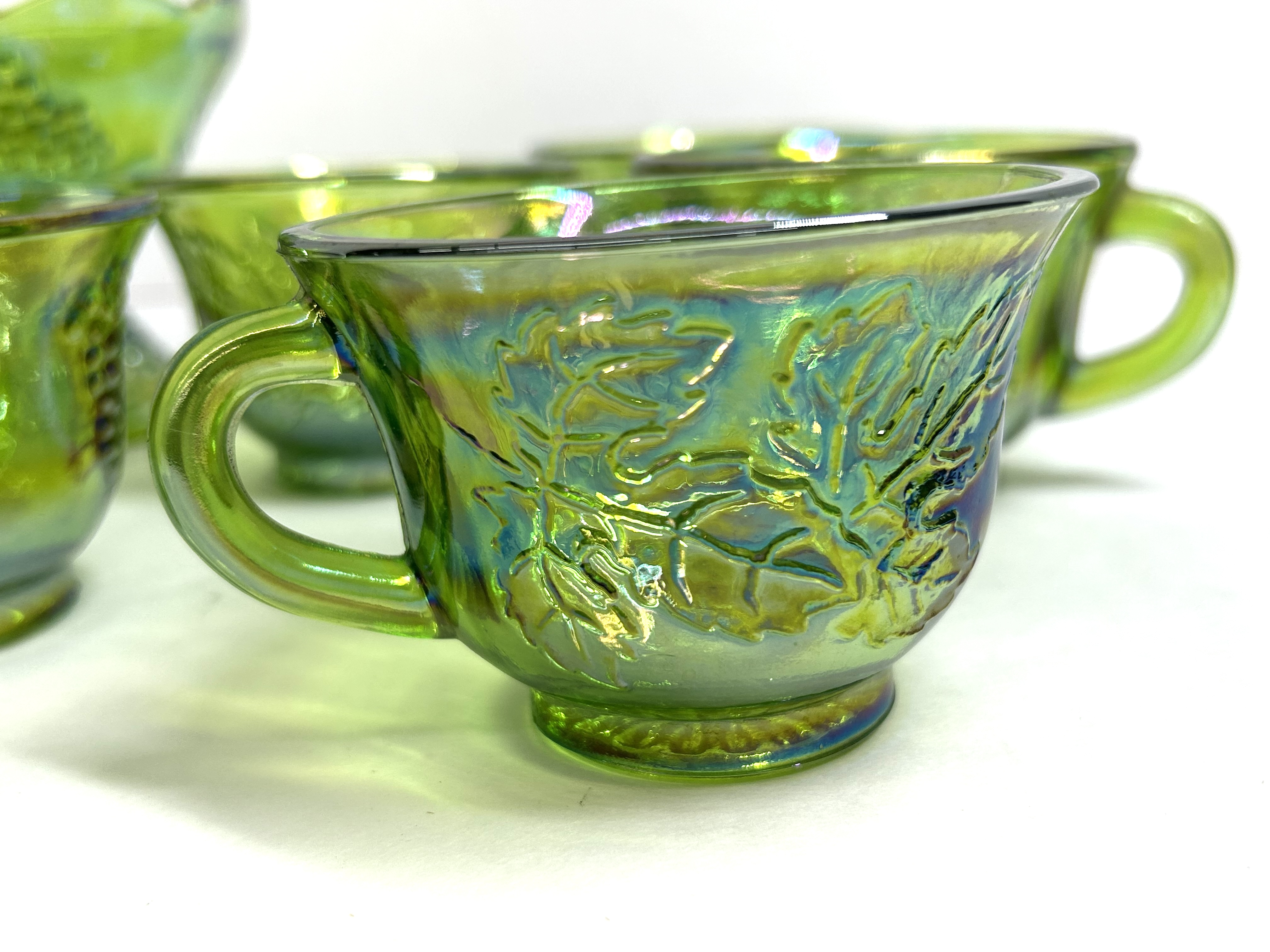 INDIANA GLASS HARVEST GRAPE SET 1970S