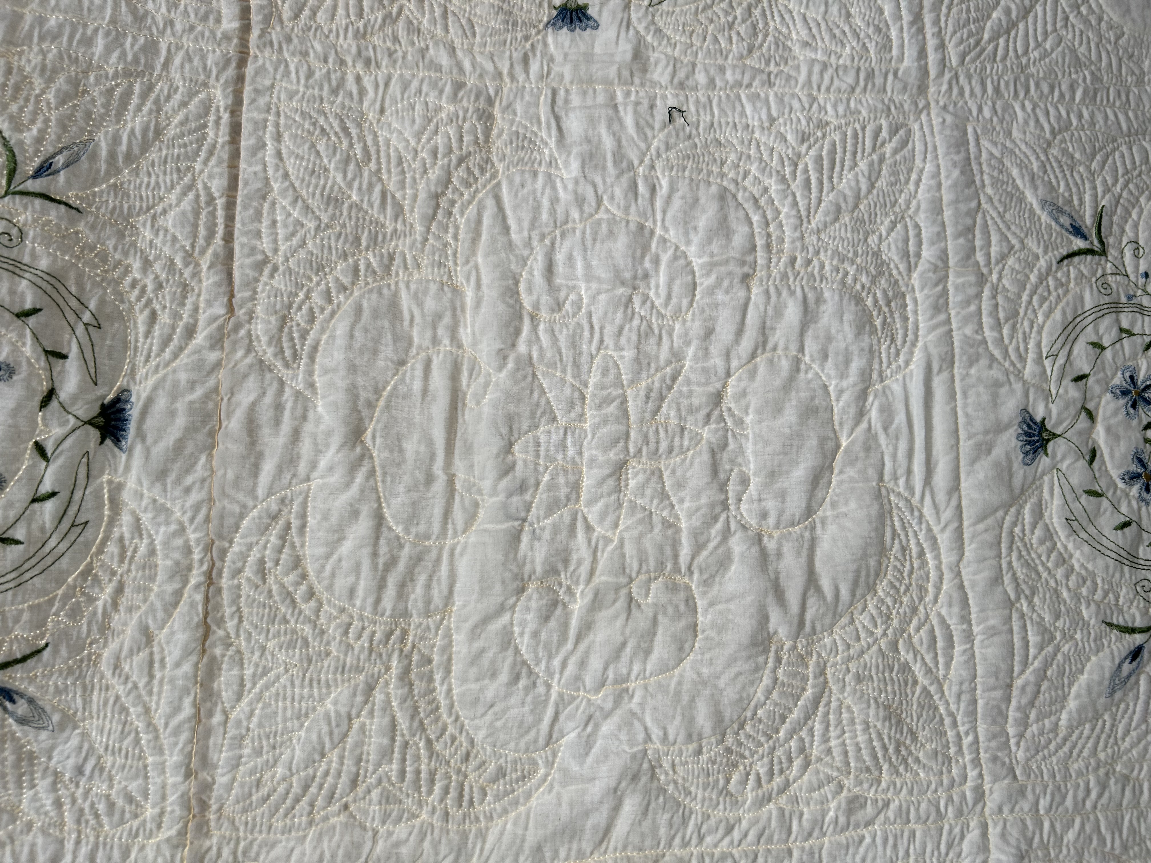 MID-20TH CENTURY COTTON STAR QUILT