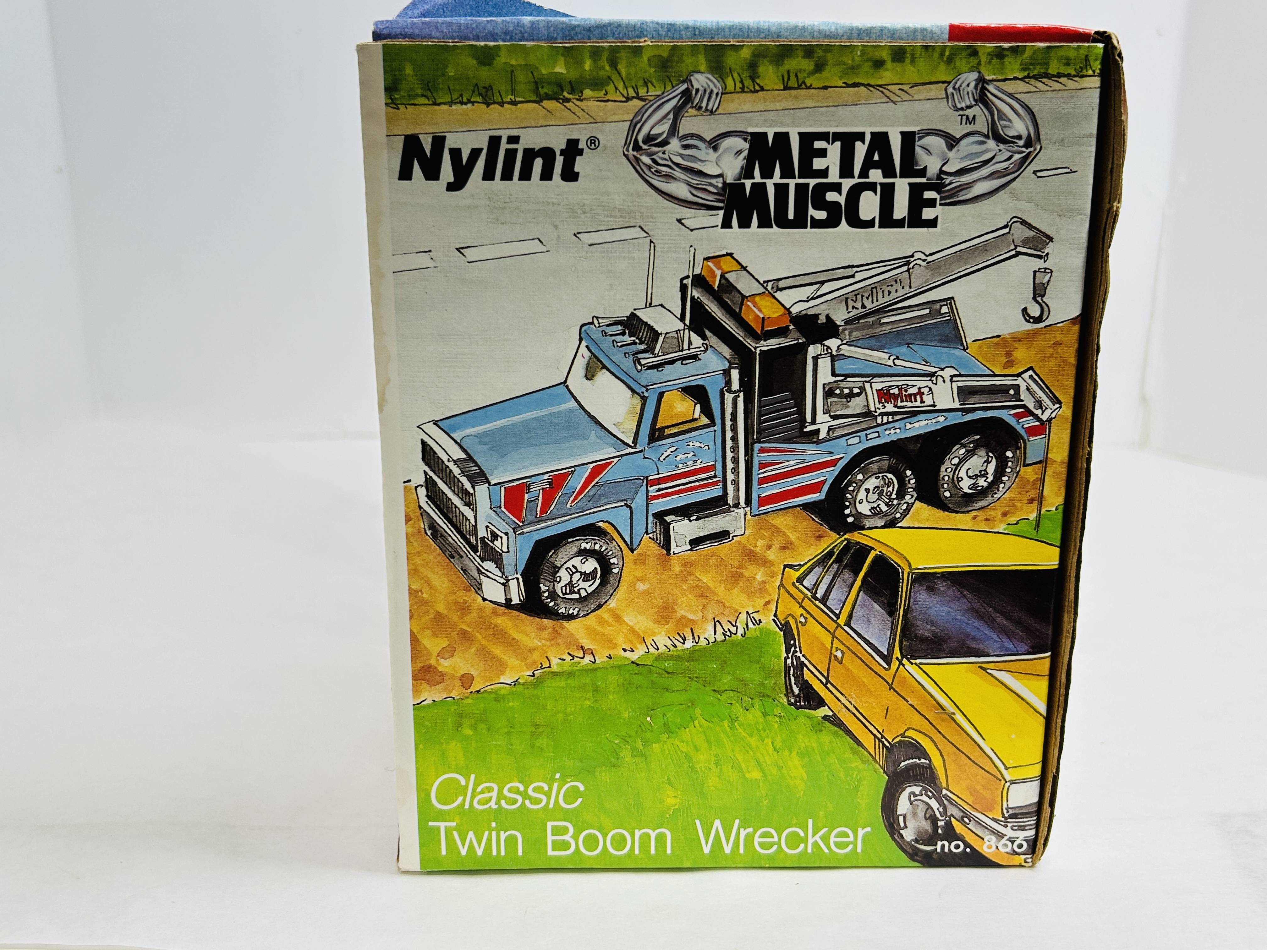 NYLINT PRESSED STEEL TWIN BOOM WRECKER 1990