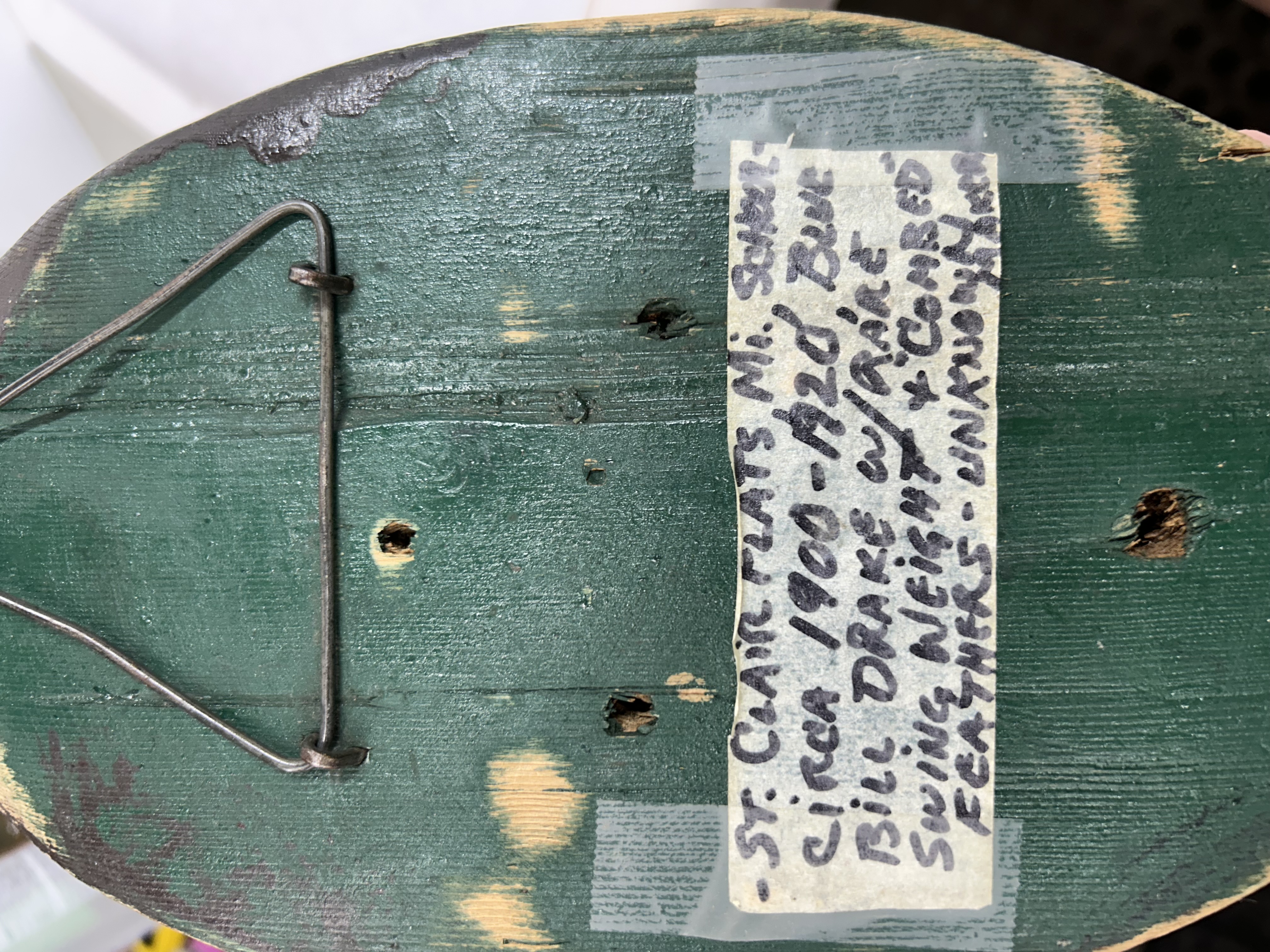 ST. CLAIR FLATS WOOD DECOYS, 1920