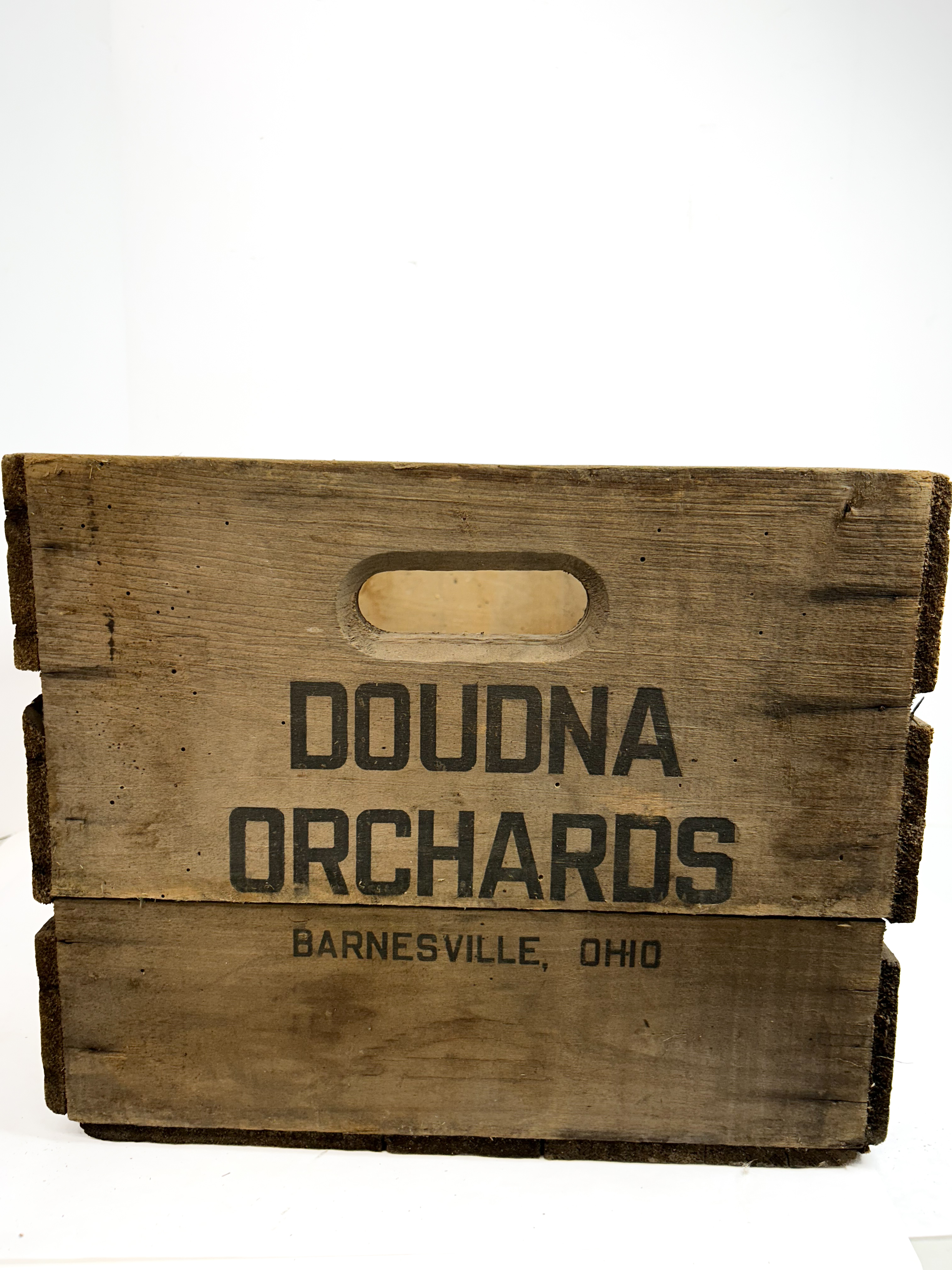 DOUDNA ORCHARDS WOOD FRUIT CRATE