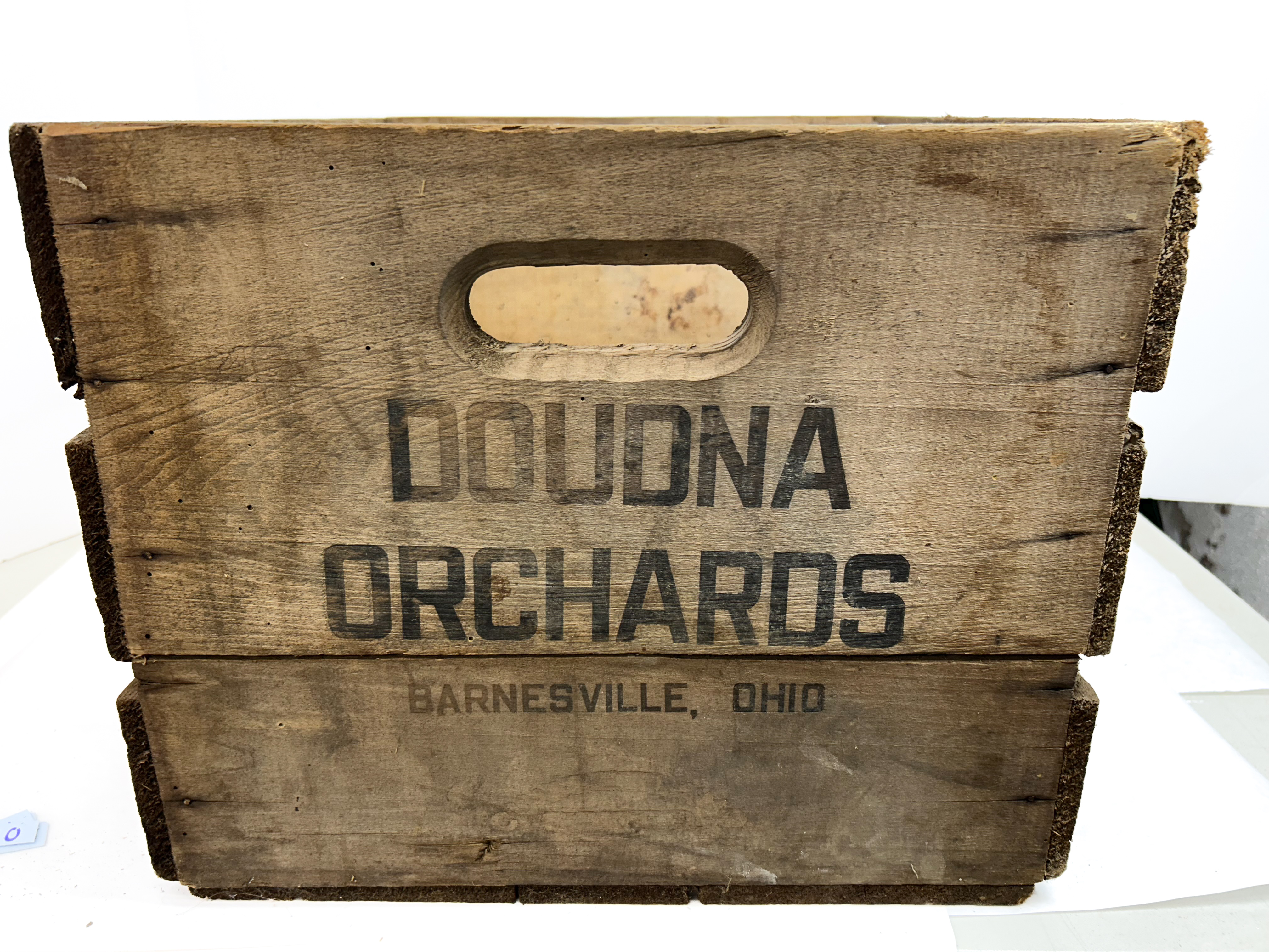 DOUDNA ORCHARDS WOOD FRUIT CRATE