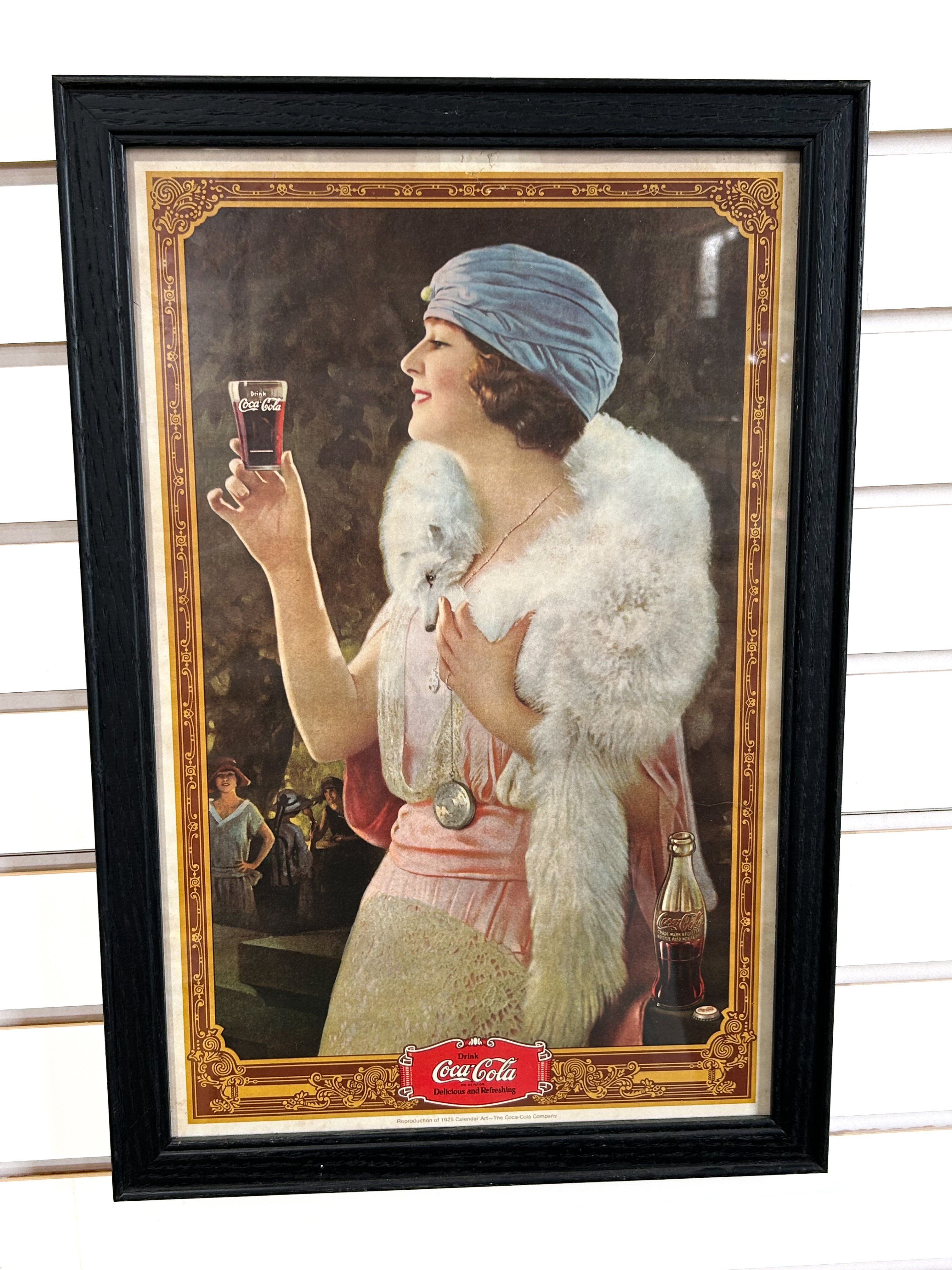 COCA-COLA FRAMED REPRODUCTION PRINT, 1970S