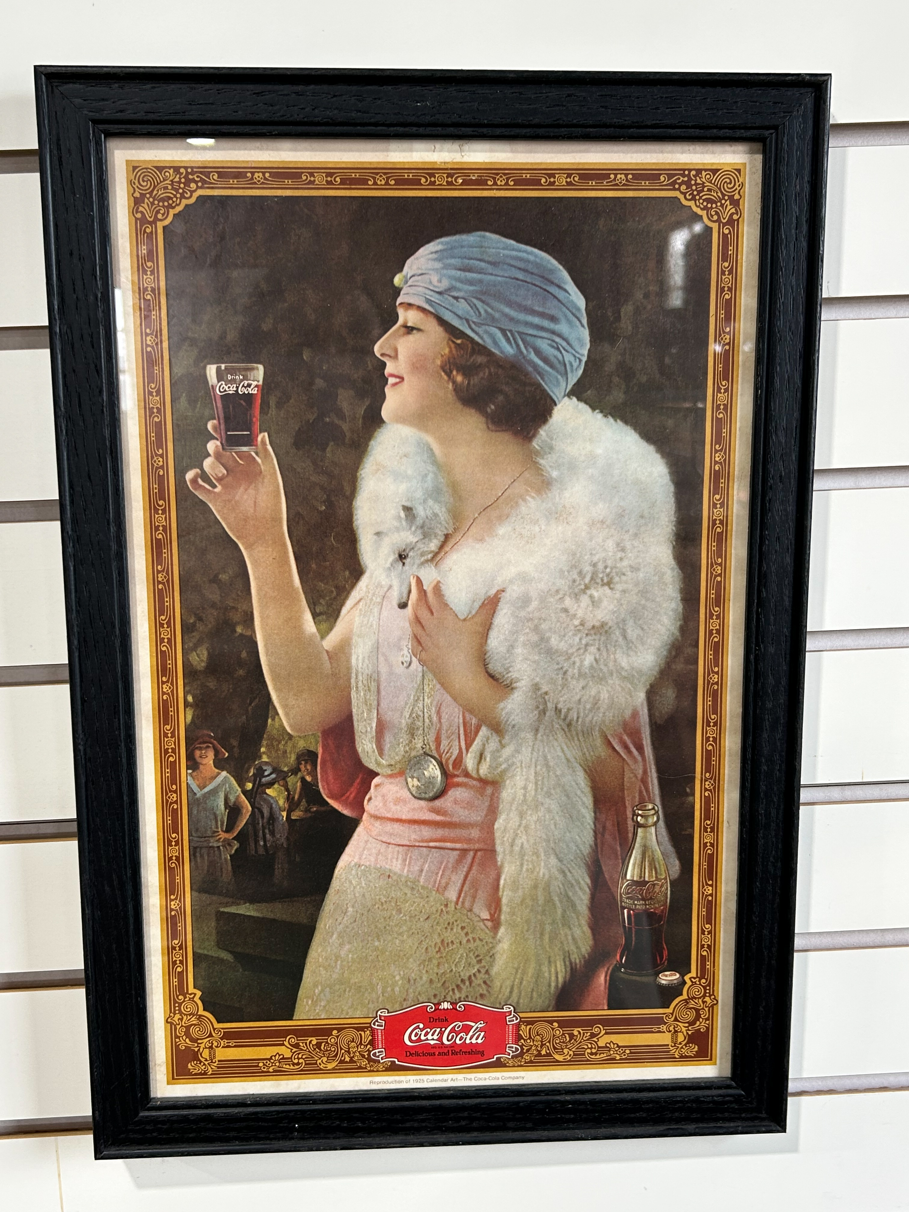 COCA-COLA FRAMED REPRODUCTION PRINT, 1970S