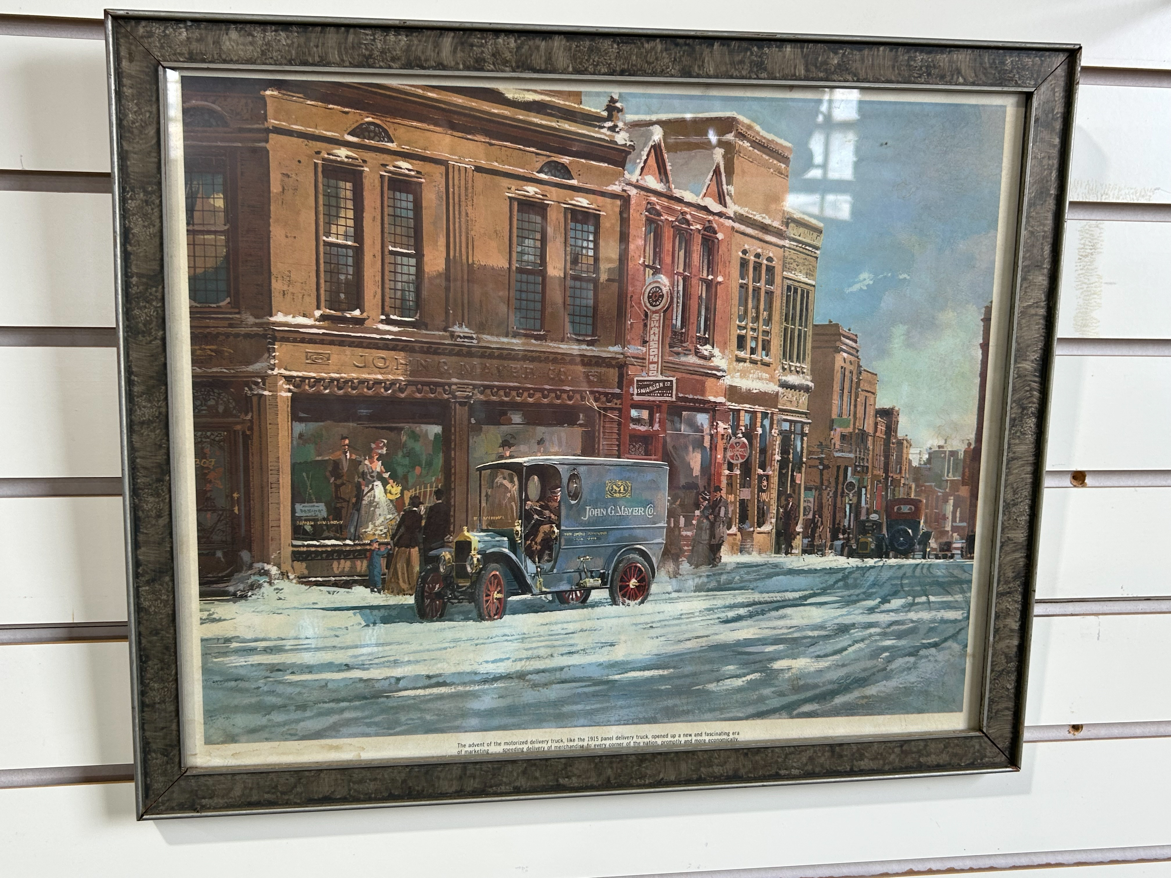 MOTORIZED DELIVERY TRUCK LITHOGRAPH, 1915