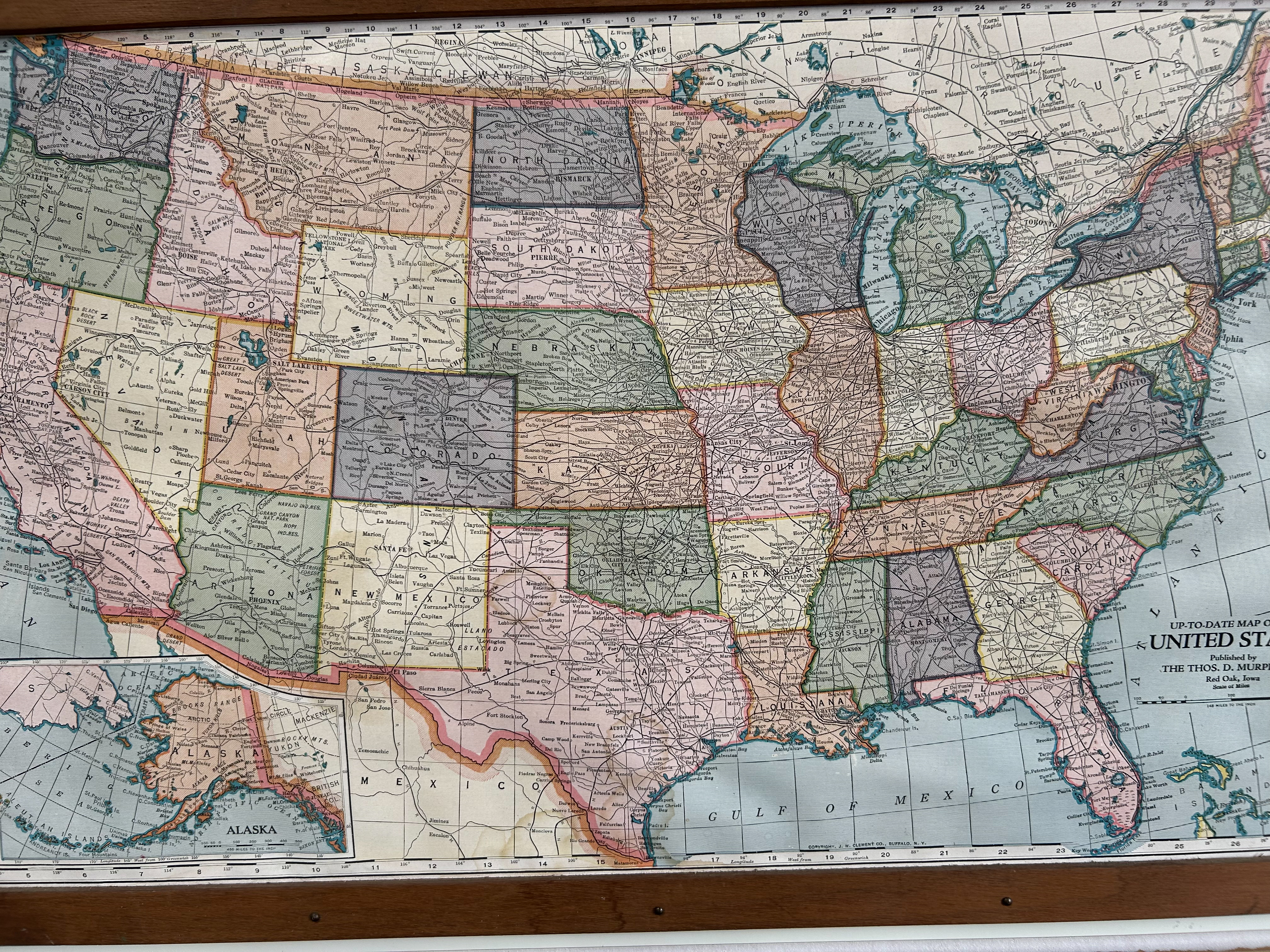 THOS. D. MURPHY CO. PAPER MAP, 1915