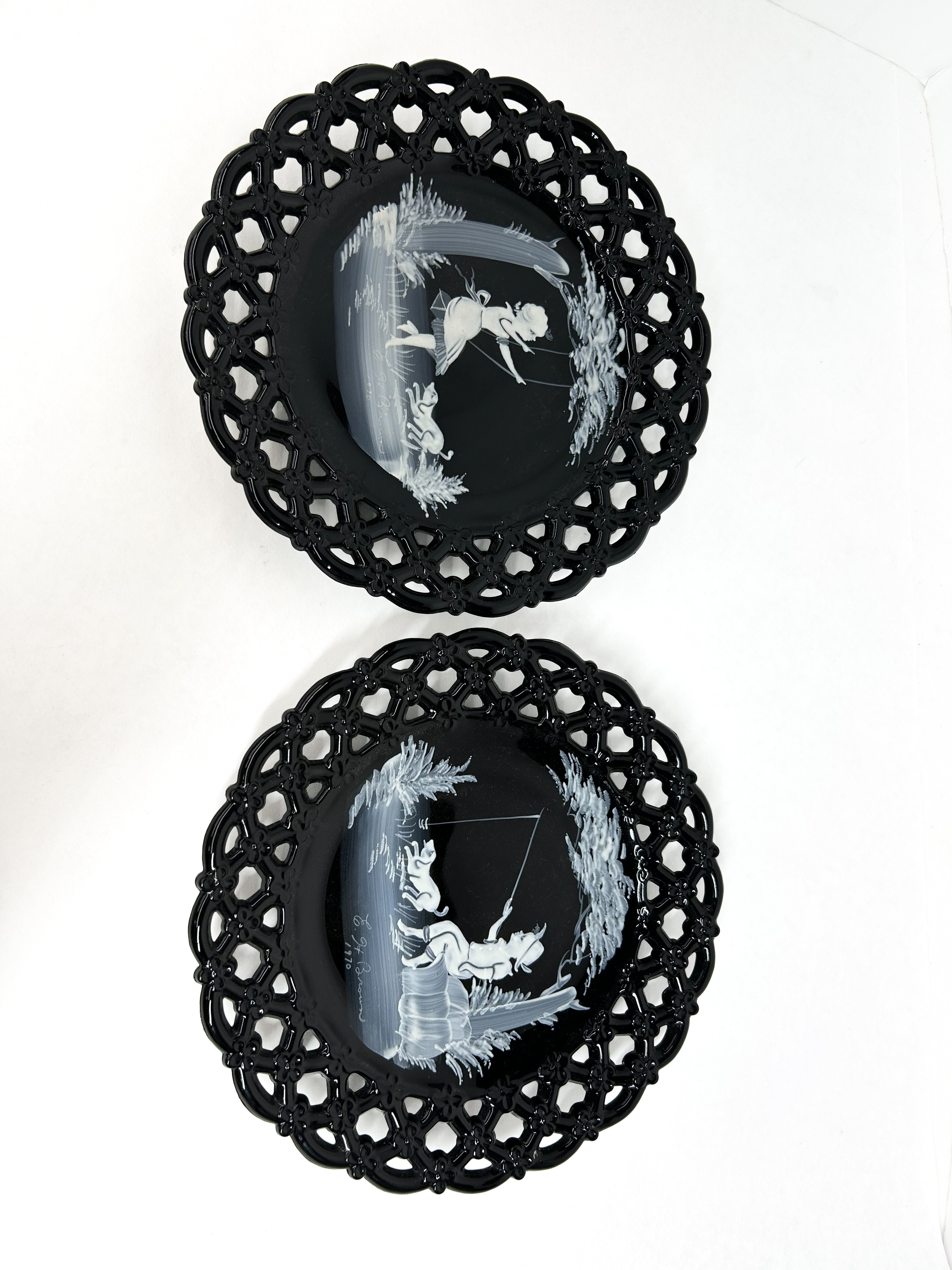 WESTMORELAND MARY GREGORY GLASS PLATES 1970