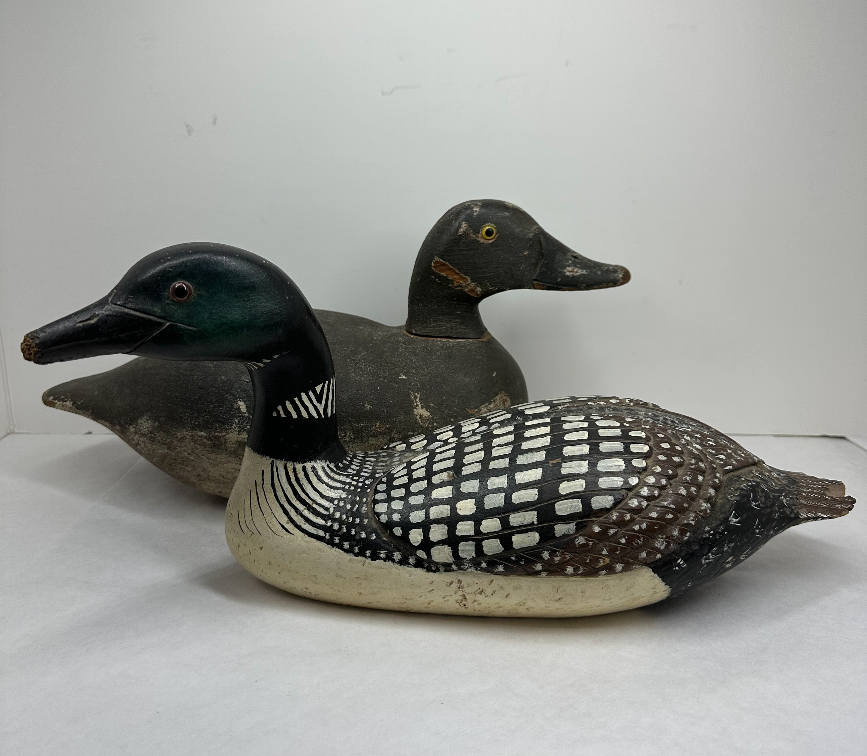 BEIER AND LOON WOODEN DECOYS, 20TH CENTURY
