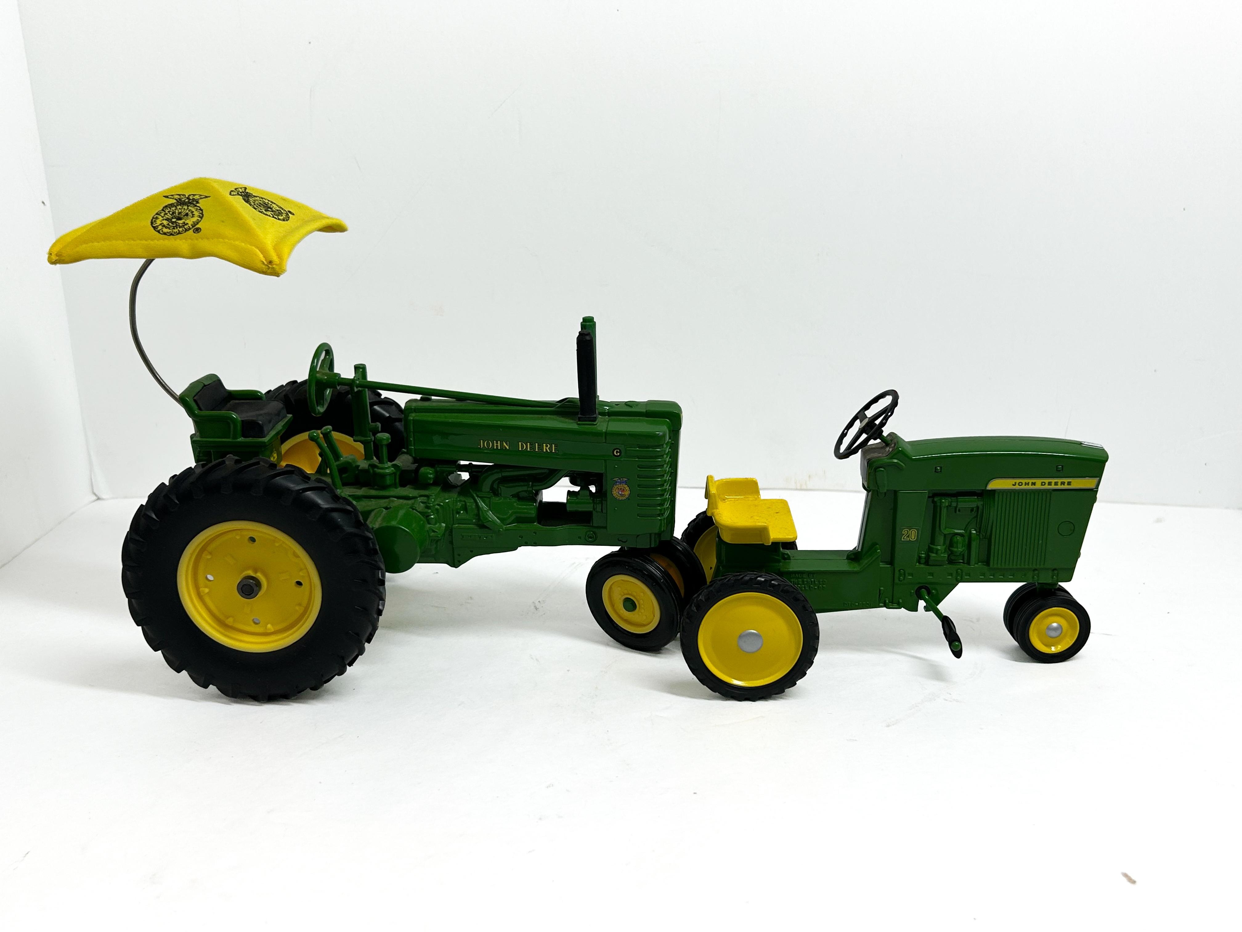 Ertl John Deere Model G and Model 20 Die-Cast Toy Tractors