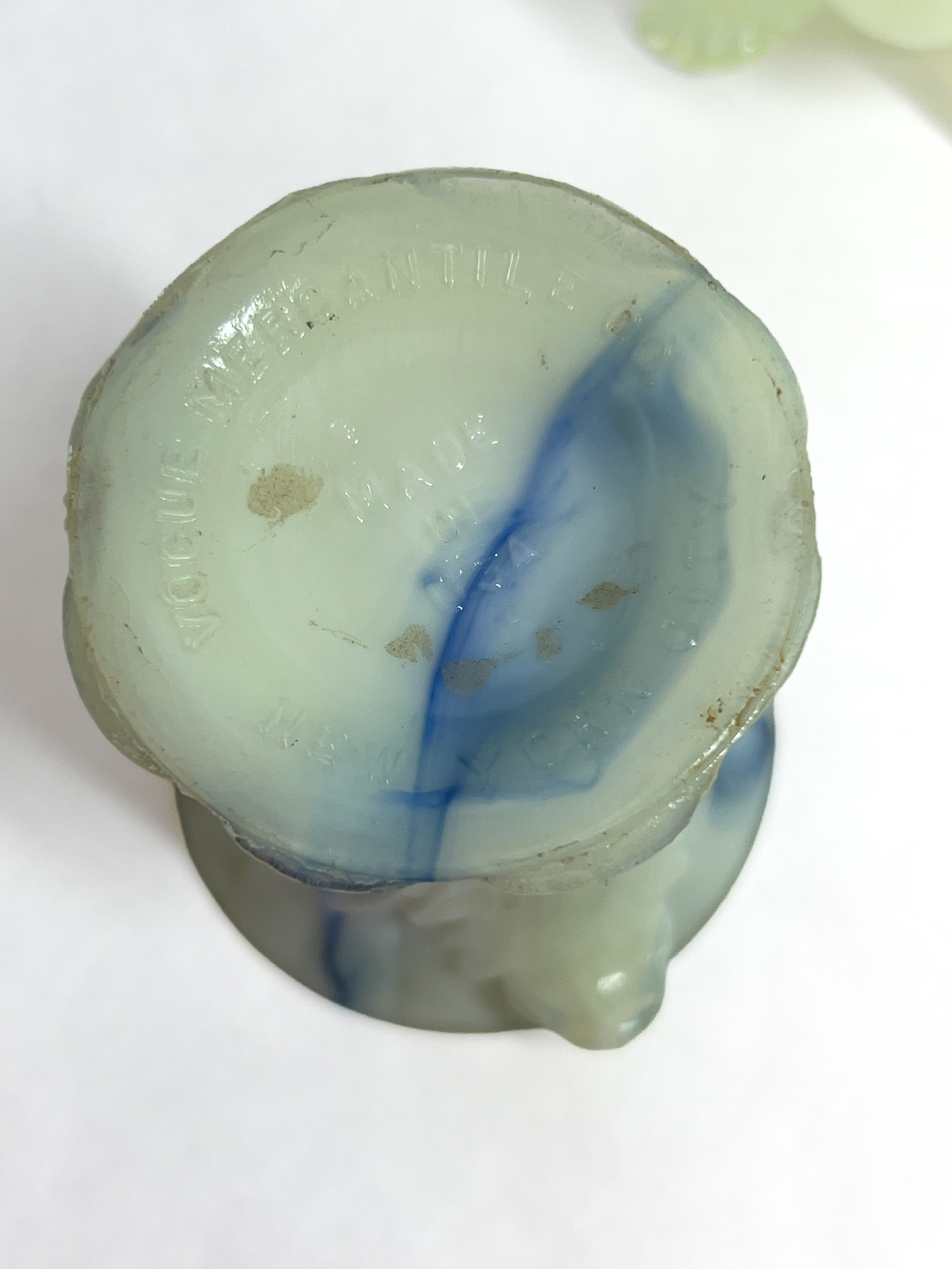 BOYD Forget Me Not Uranium Glass Miniature Vessels