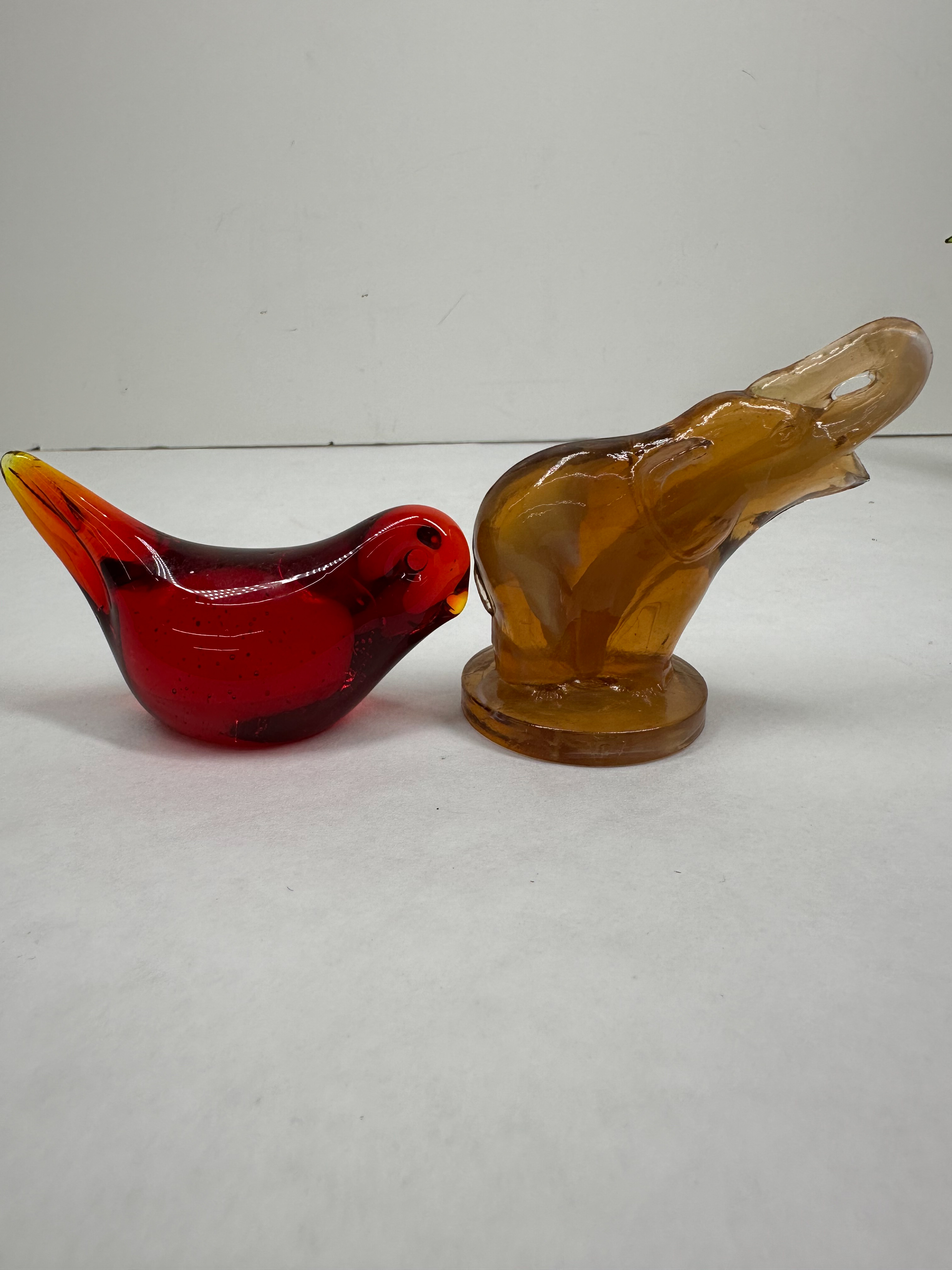 RAINBOW ART GLASS FIGURINE COLLECTION, MID-CENTURY
