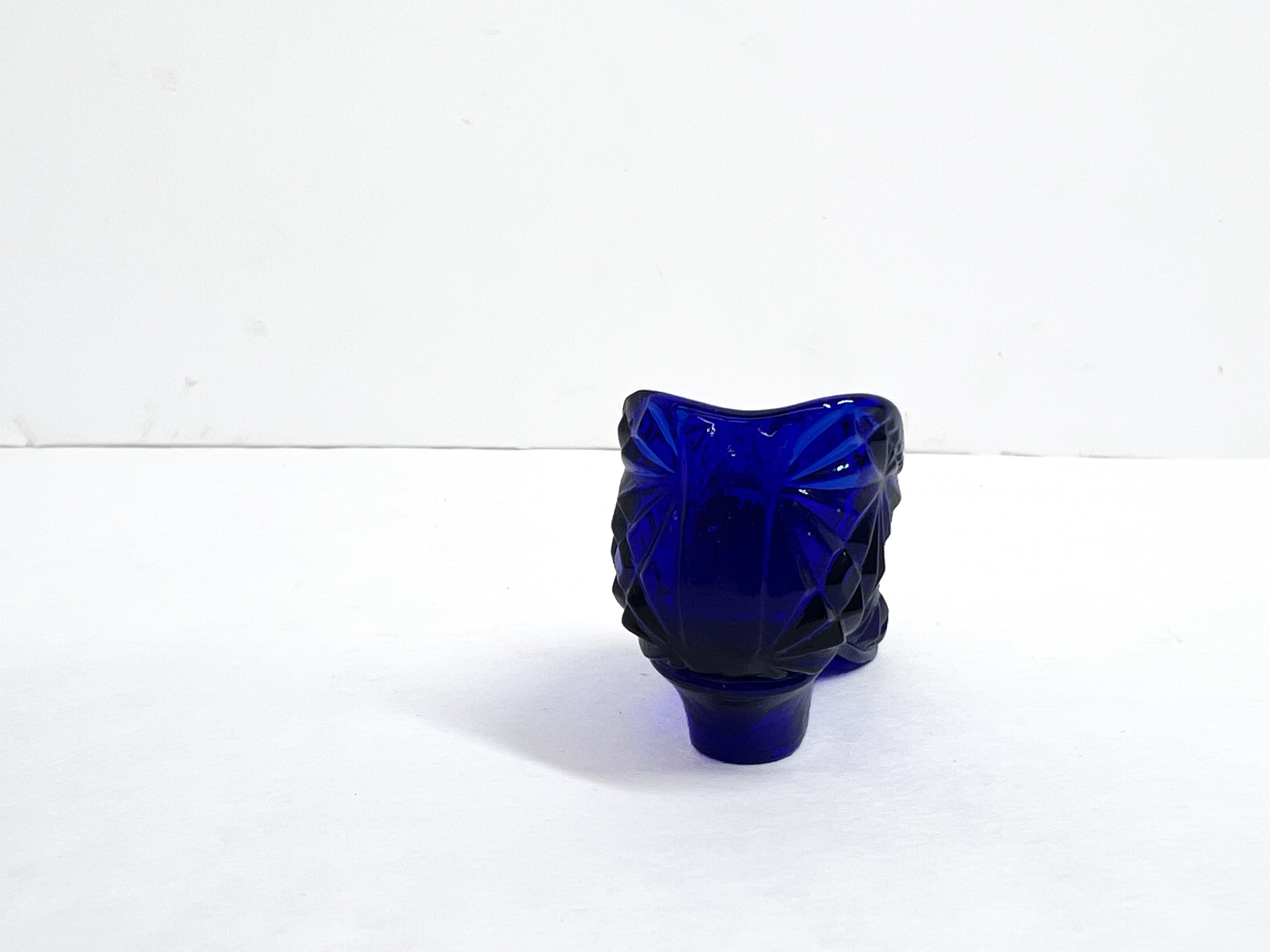 BOYD COBALT GLASS SLIPPER AND FISH, 1983-1988