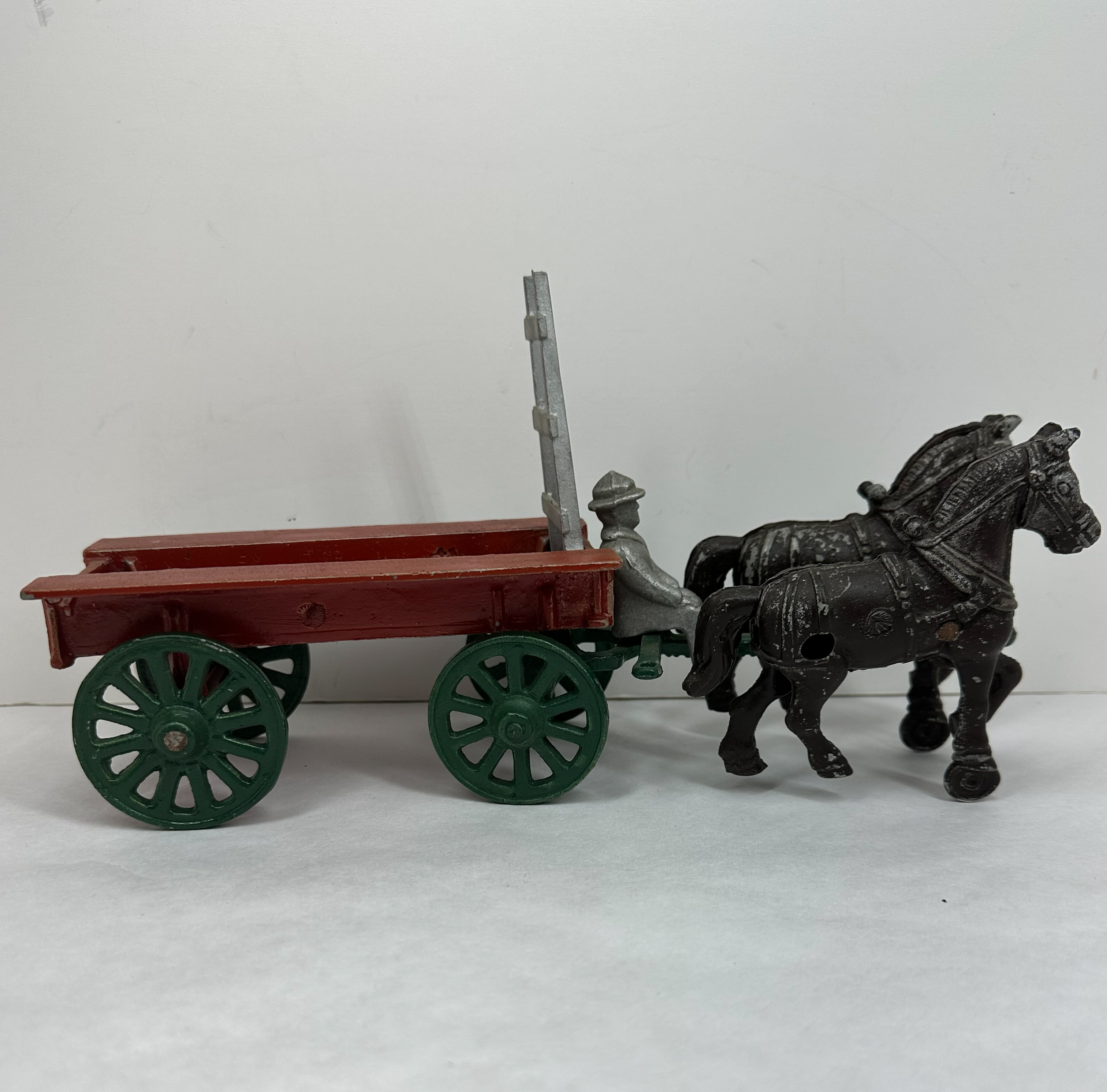 STANLEY HORSE DRAWN METAL WAGON, 1940S