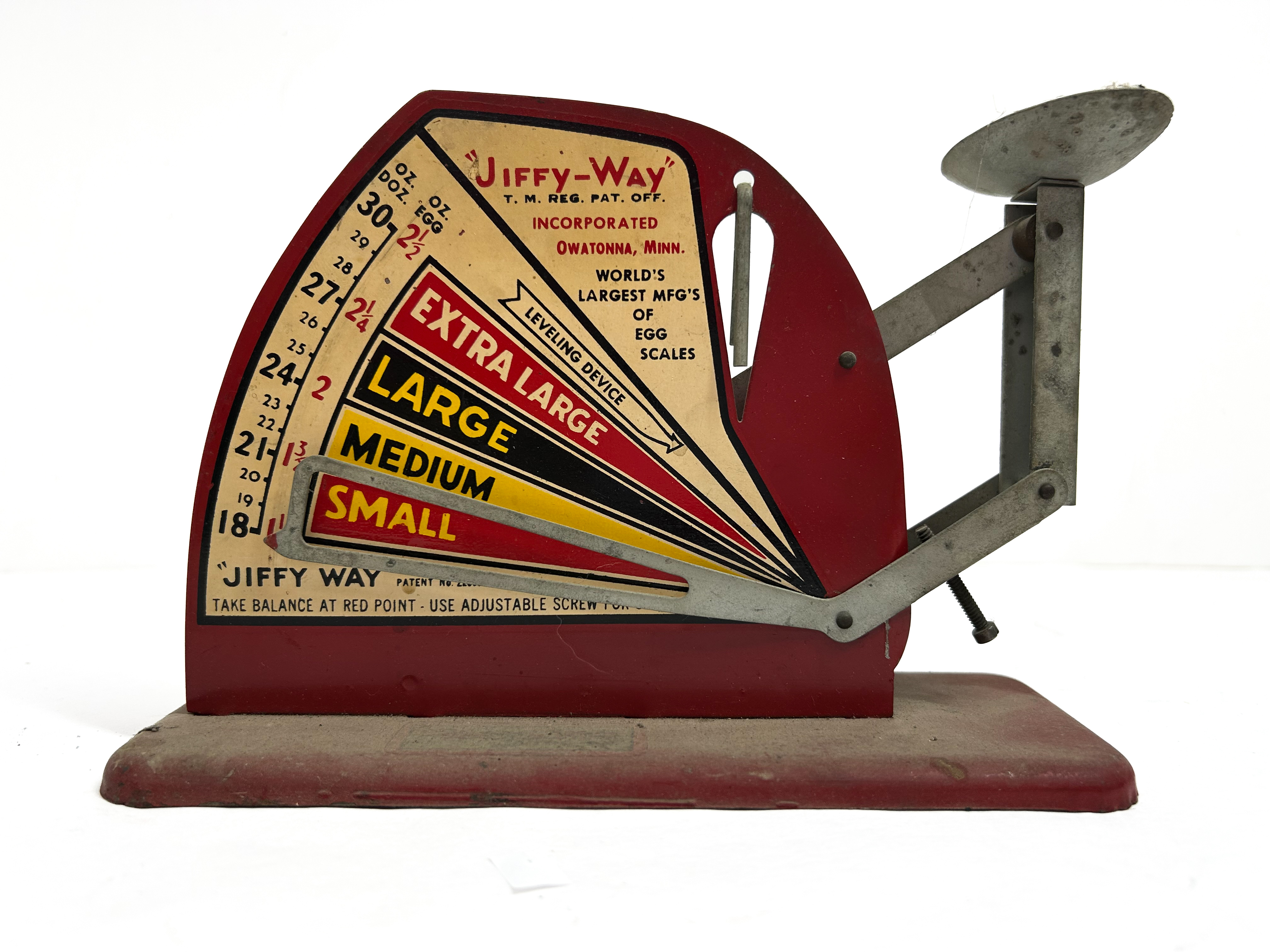 Jiffy-Way Antique Mechanical Steel Egg Scale