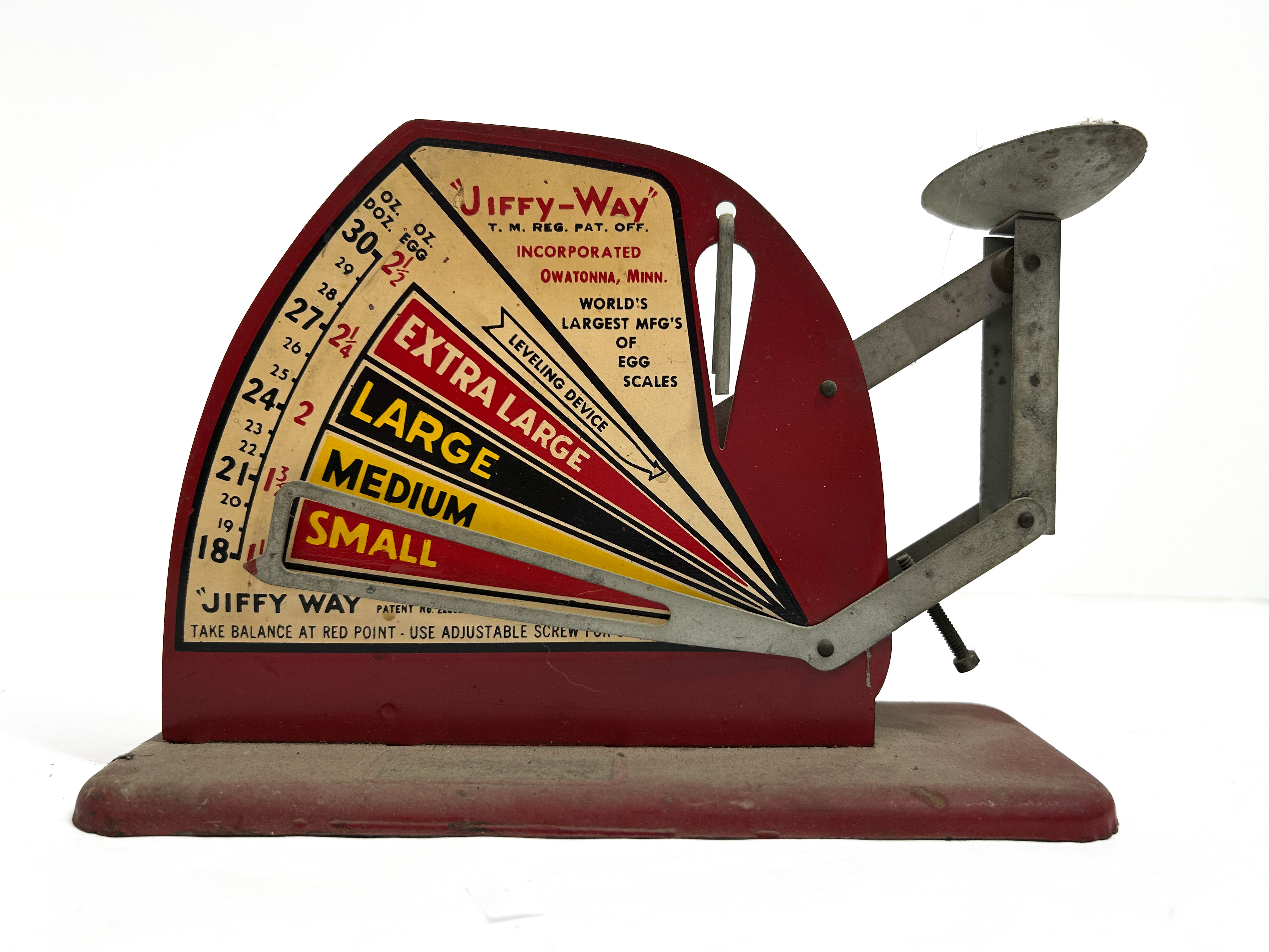 Jiffy-Way Antique Mechanical Steel Egg Scale