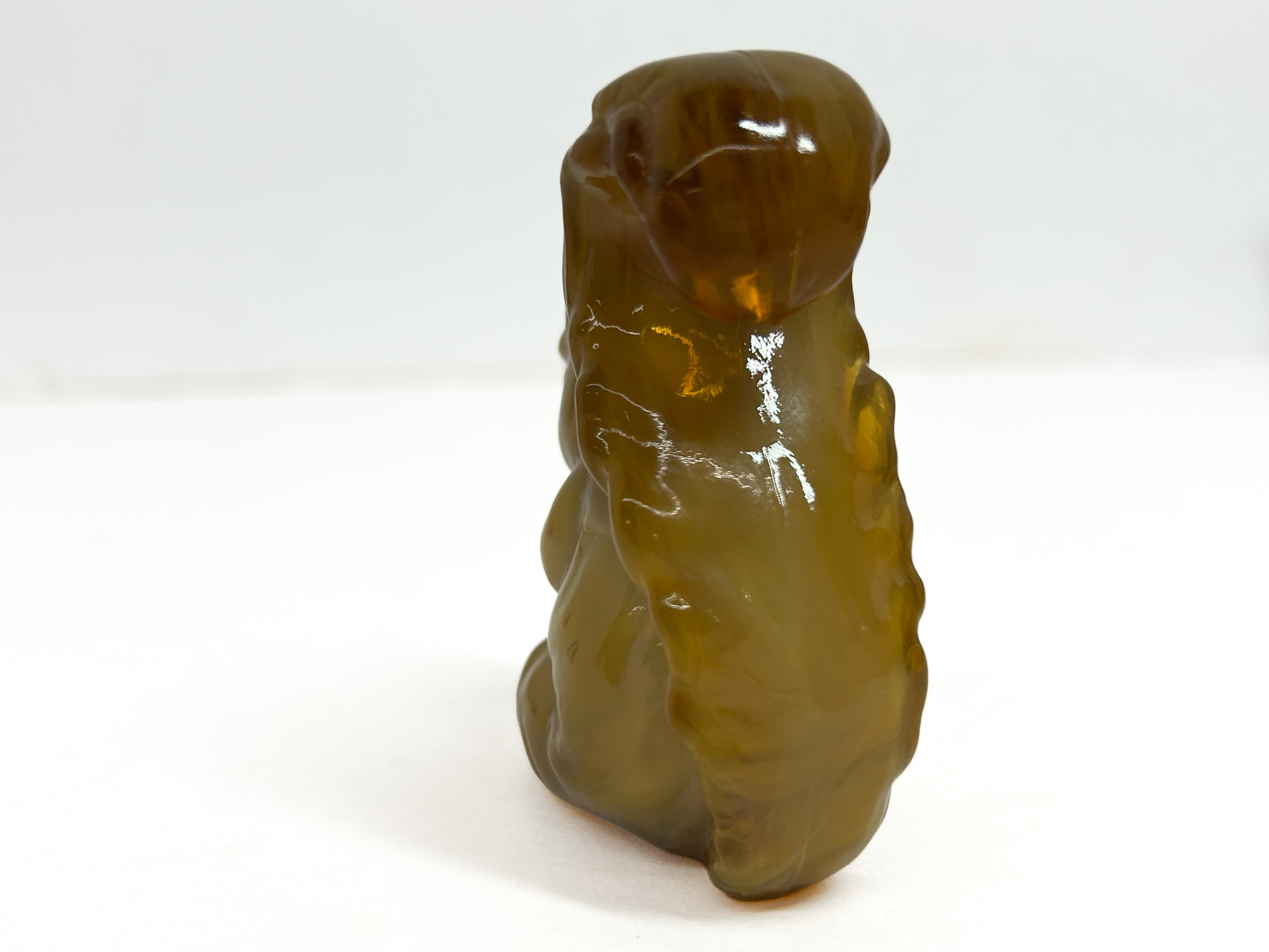 BOYD SAMMIE THE SQUIRREL MARBLED SLAG GLASS