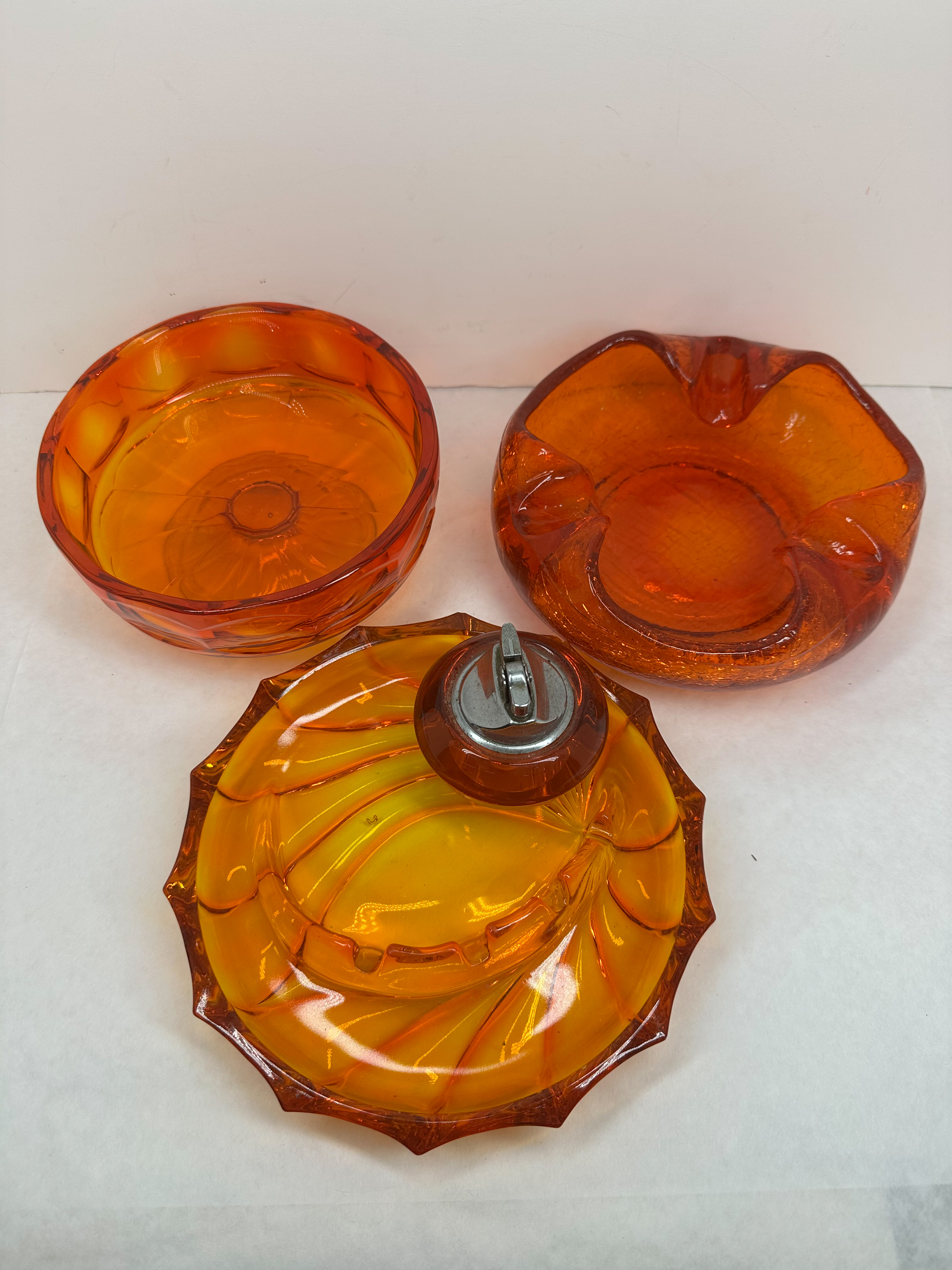 VIKING PERSIMMON AMBERINA GLASS, MID-CENTURY