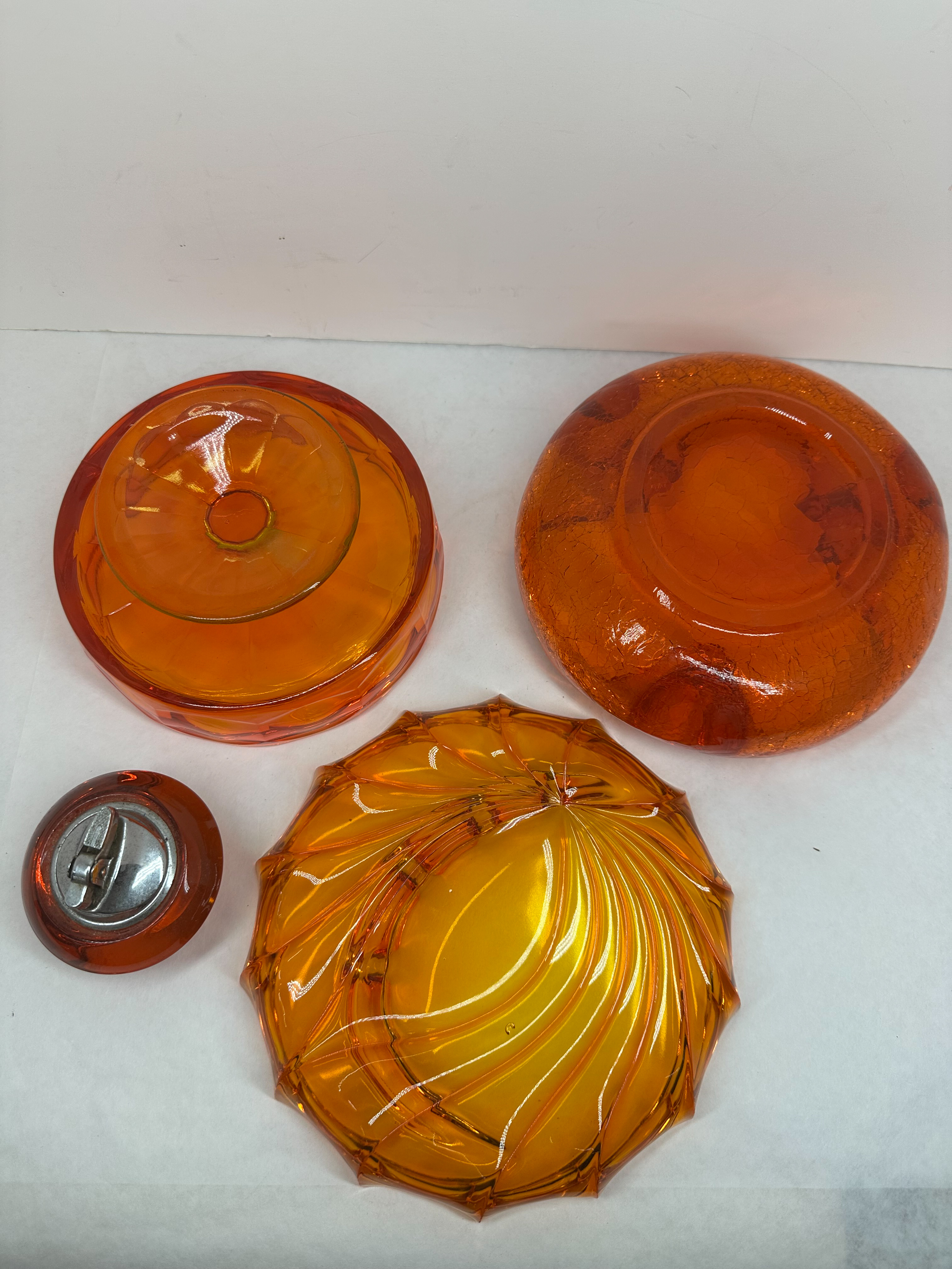 VIKING PERSIMMON AMBERINA GLASS, MID-CENTURY