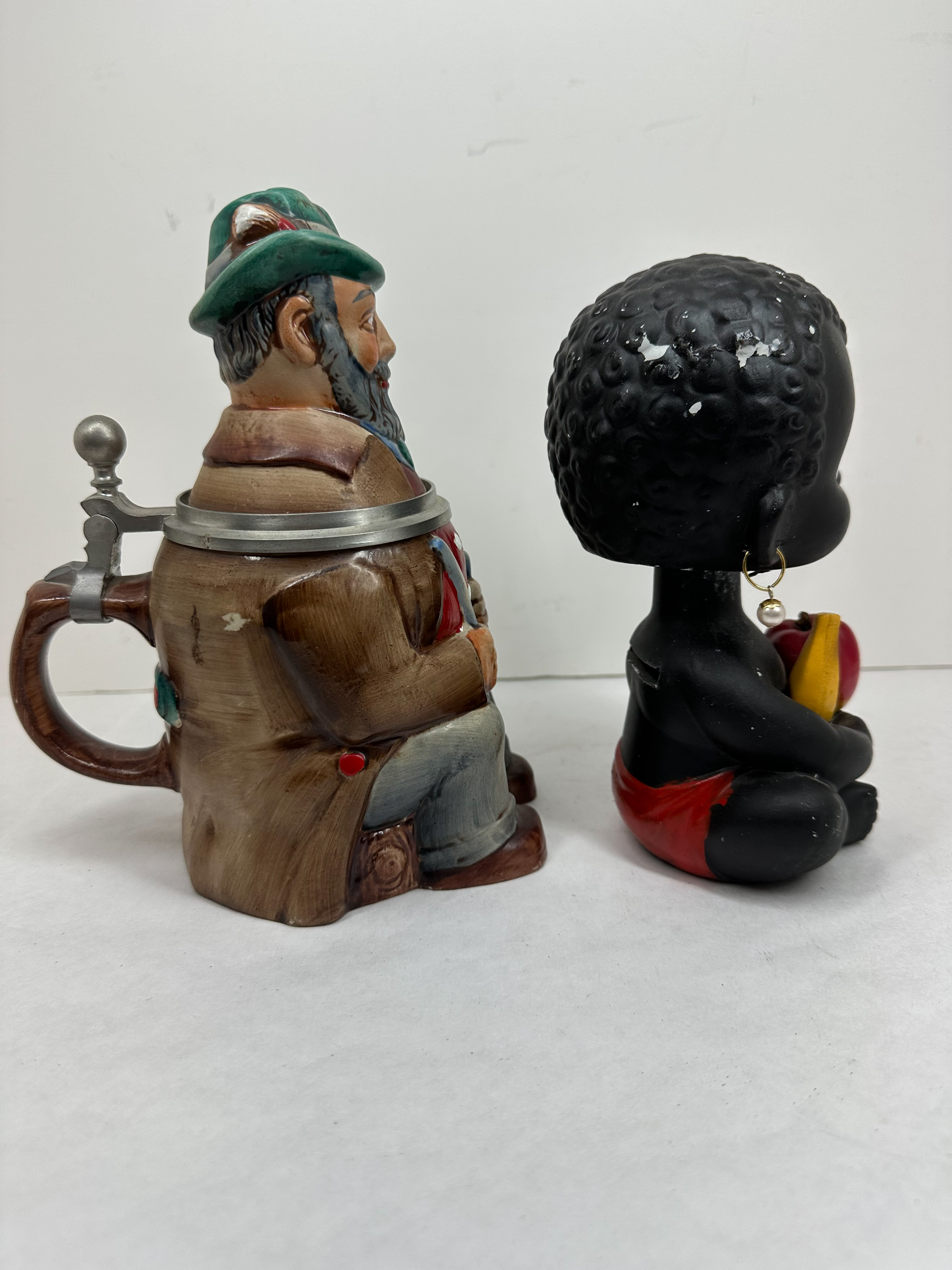 KENMAR CERAMIC BANK AND CHARACTER STEIN, 1950S