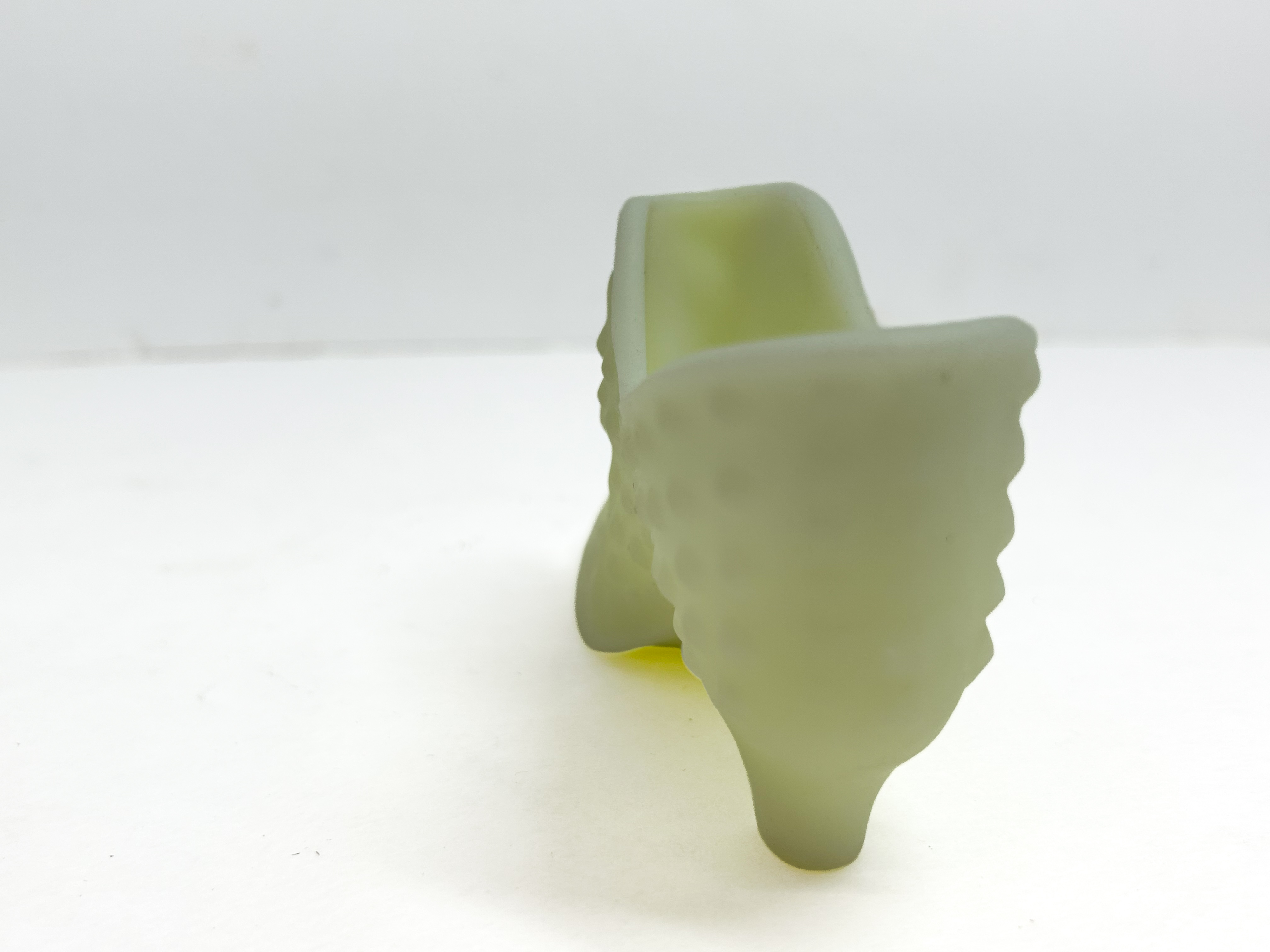 FENTON URANIUM HOBNAIL SLIPPER, VINTAGE