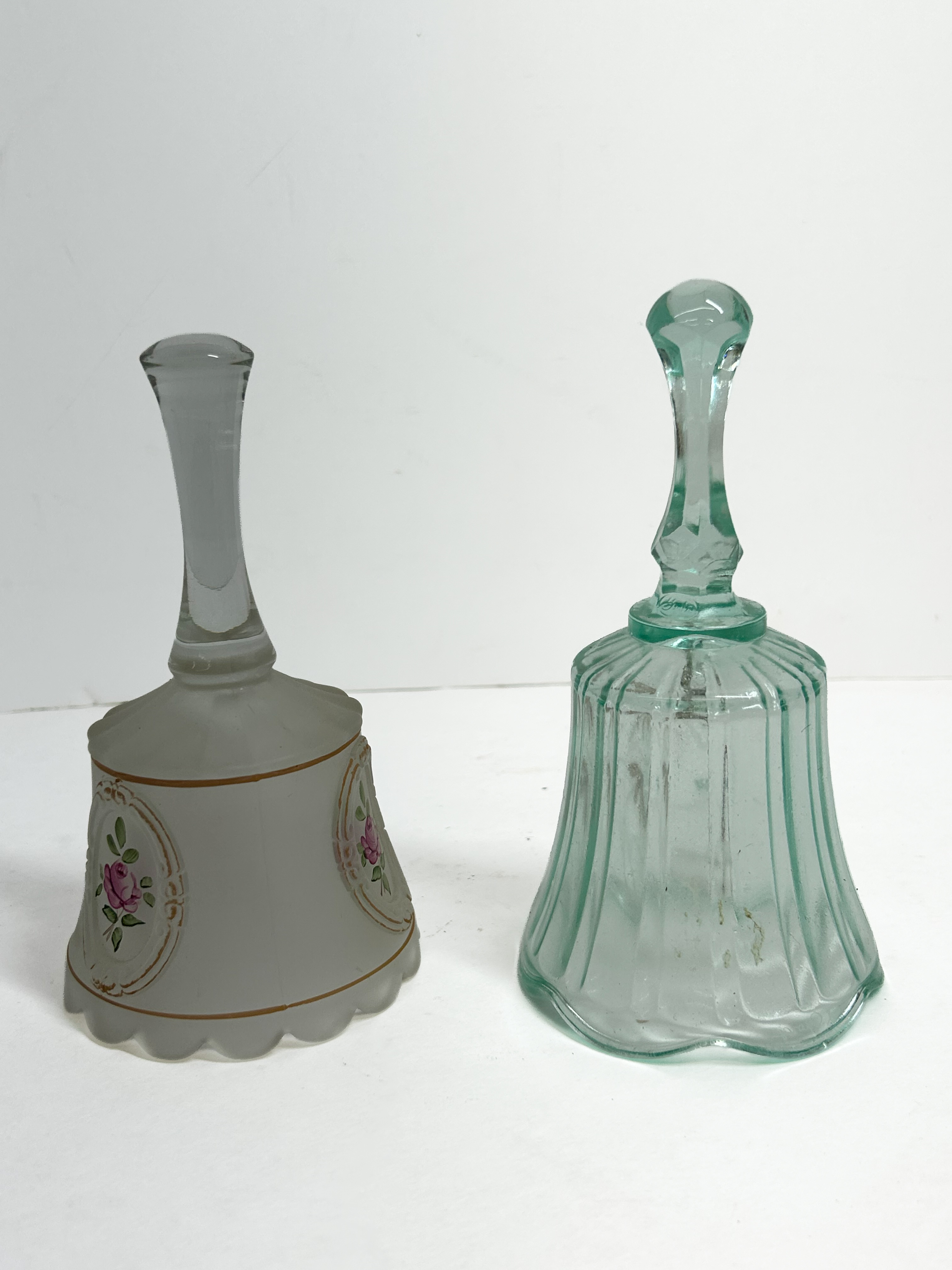 FENTON HAND-PAINTED GLASS BELLS, 1978