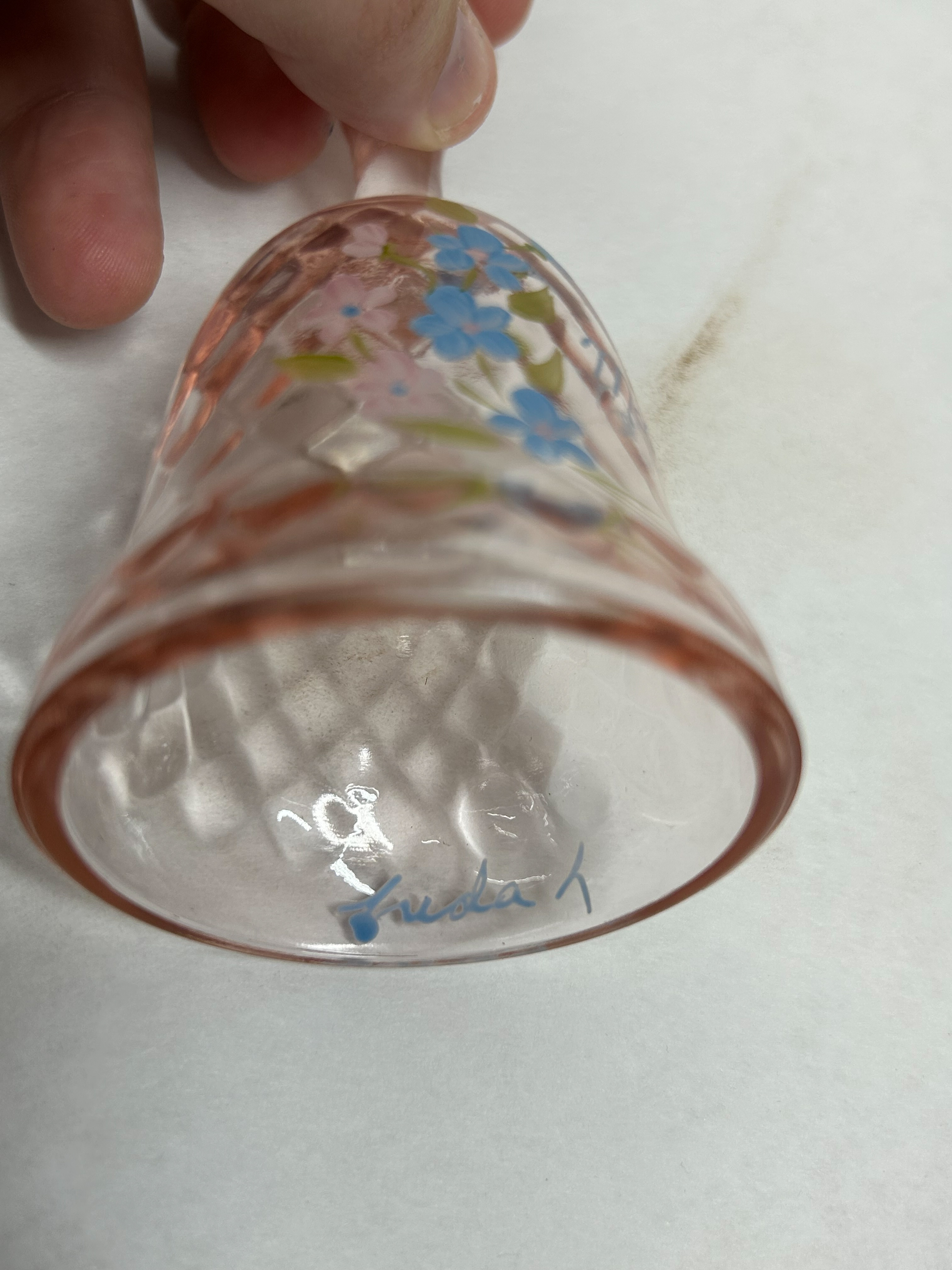 FENTON THREE GLASS BELLS, 20TH CENTURY