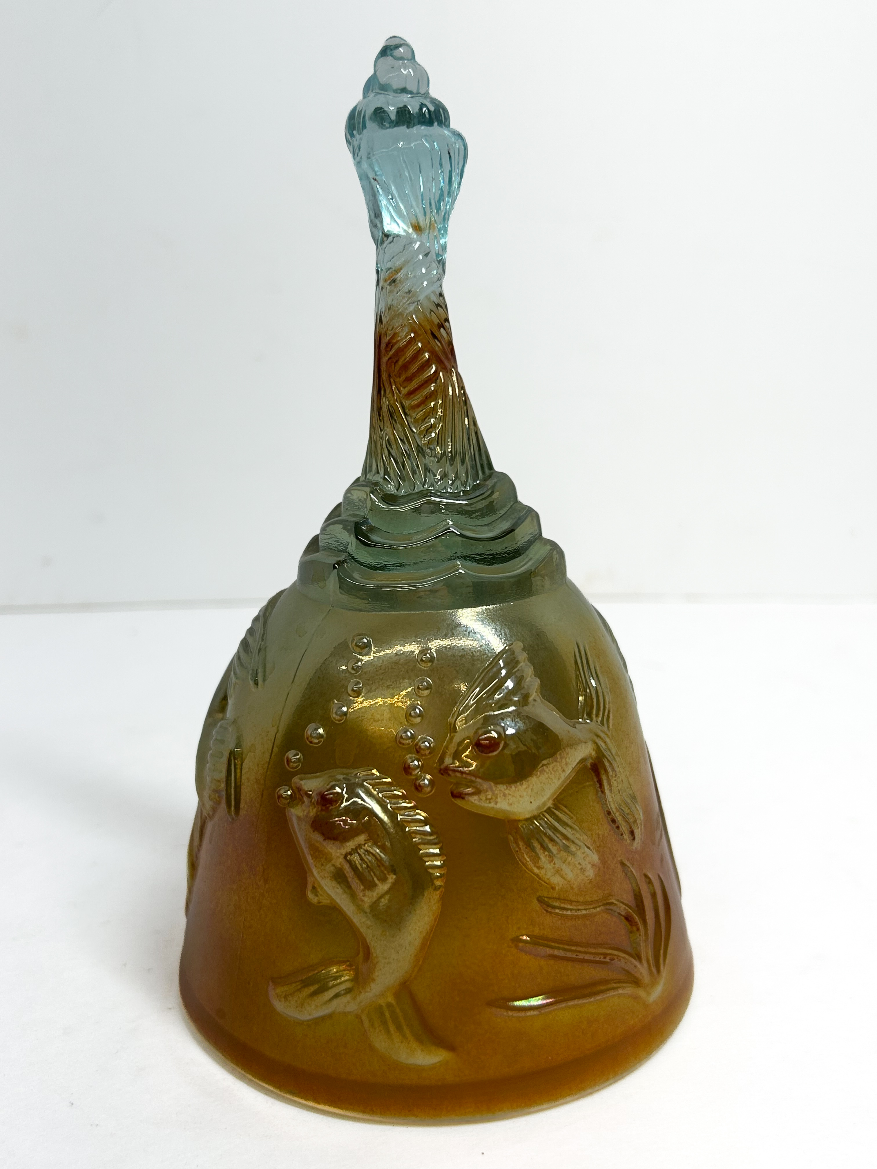 FENTON ATLANTIS CARNIVAL GLASS BELL