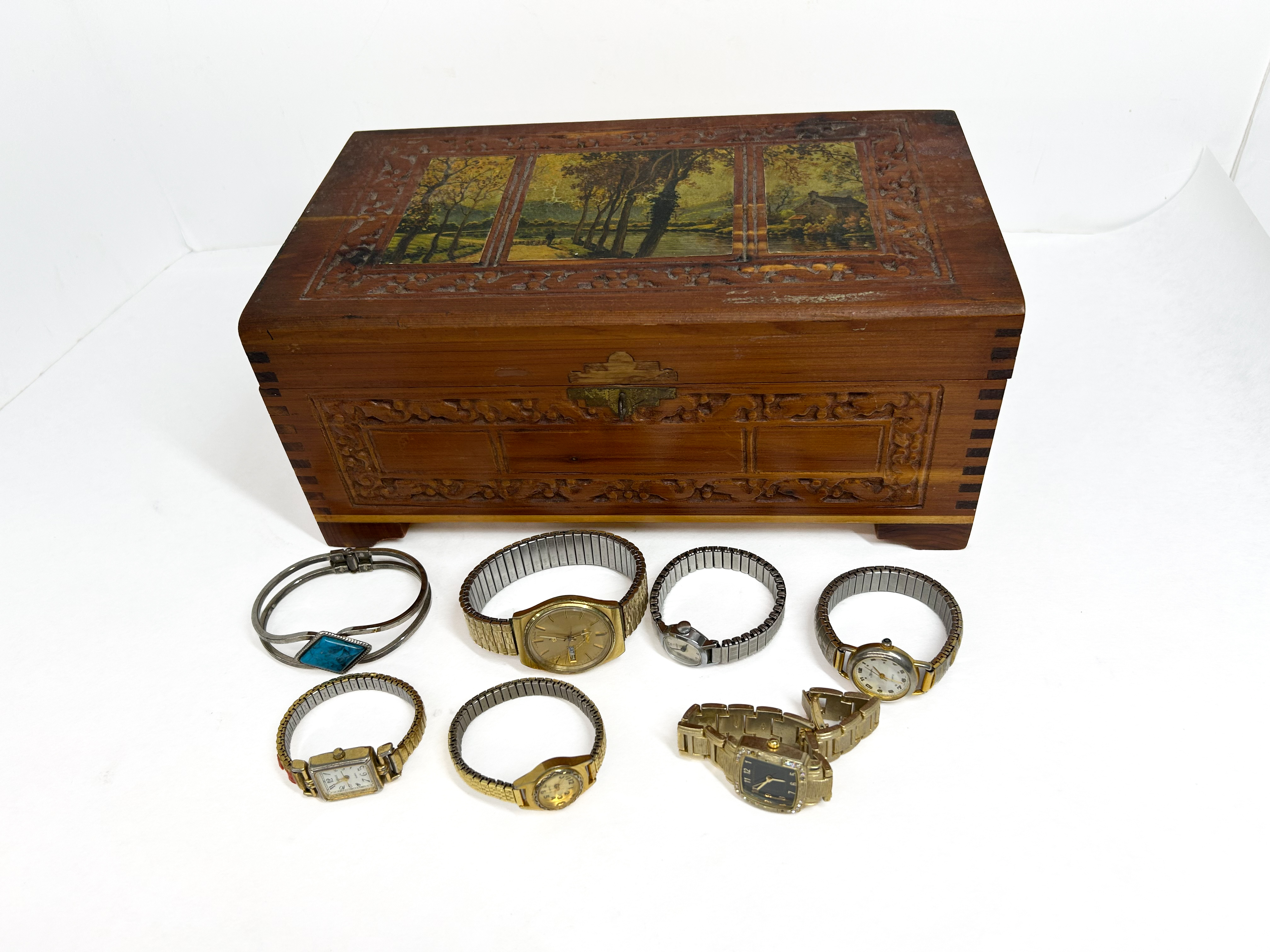 SEIKO AND CEDAR CHEST, 20TH CENTURY