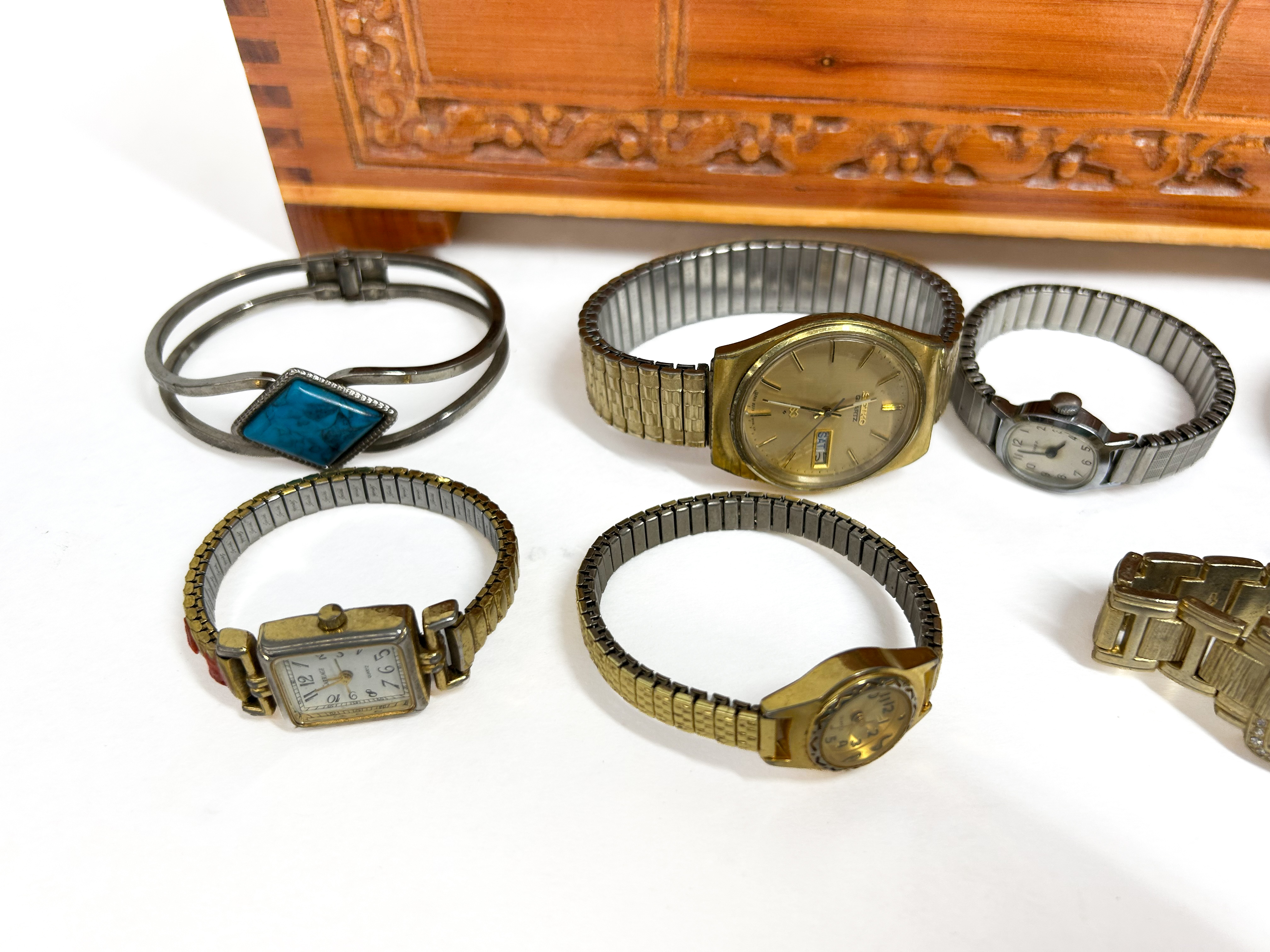 SEIKO AND CEDAR CHEST, 20TH CENTURY