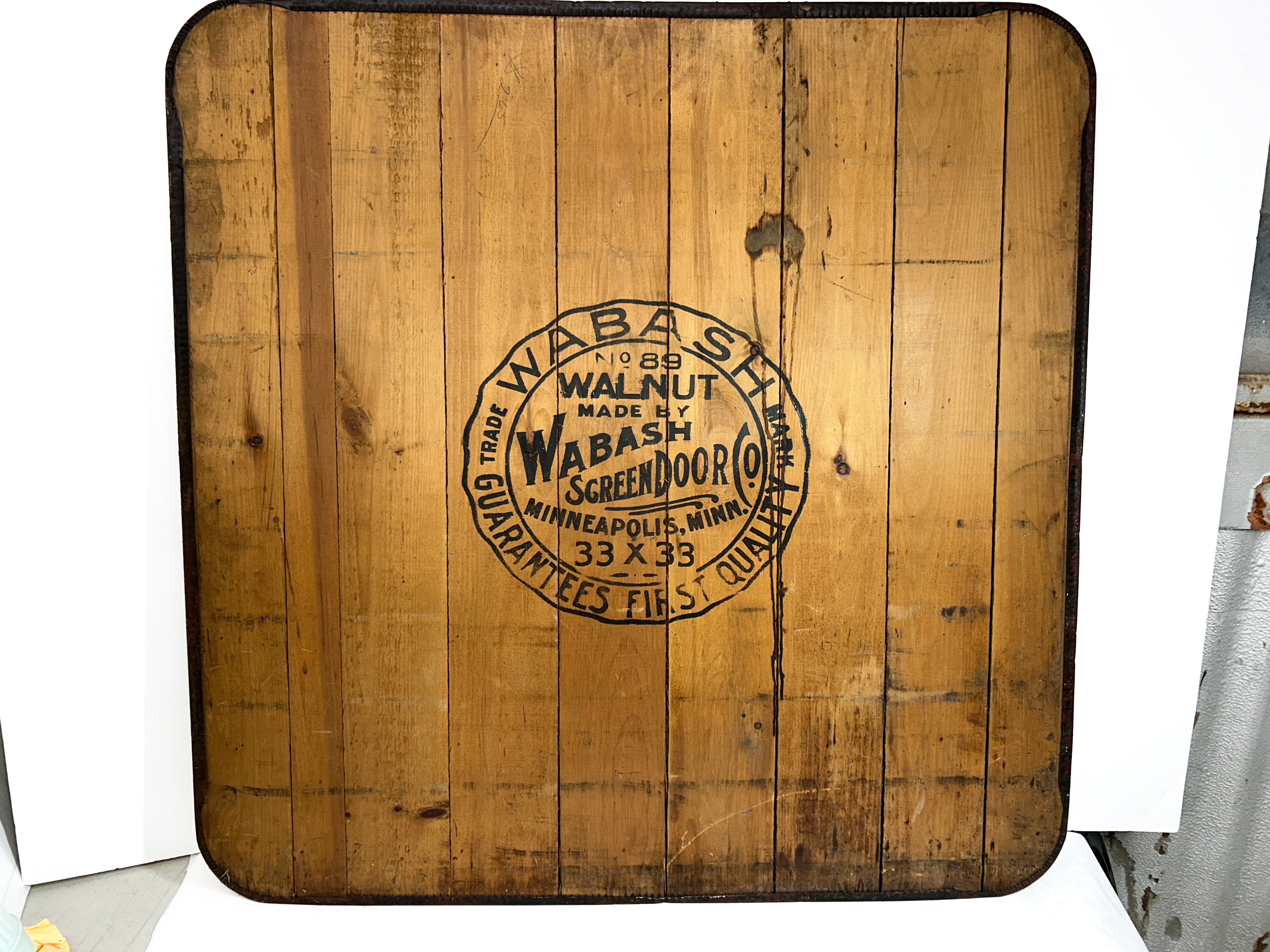 WABASH STOVE BOARD, WOOD AND METAL