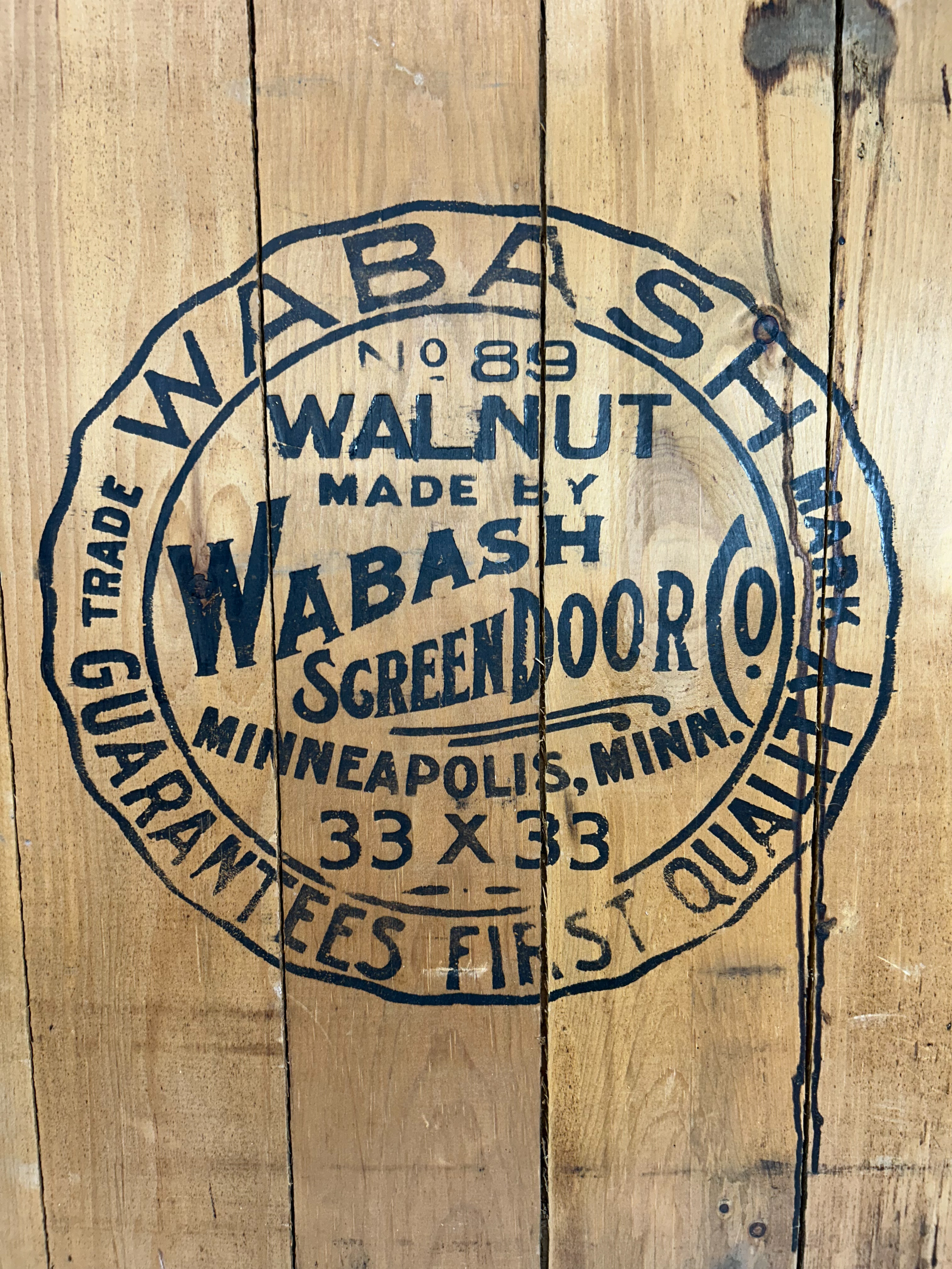 WABASH STOVE BOARD, WOOD AND METAL