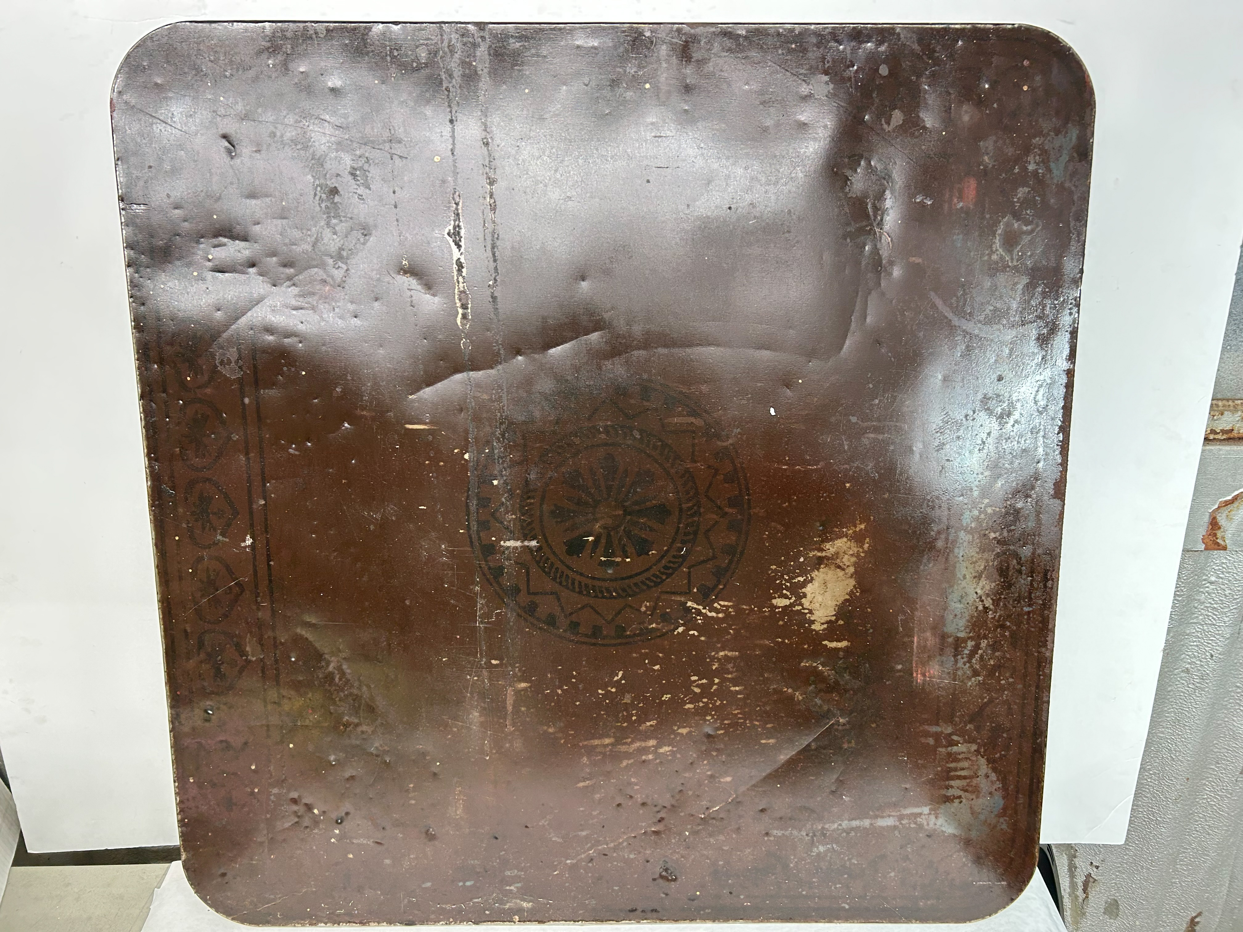 WABASH STOVE BOARD, WOOD AND METAL