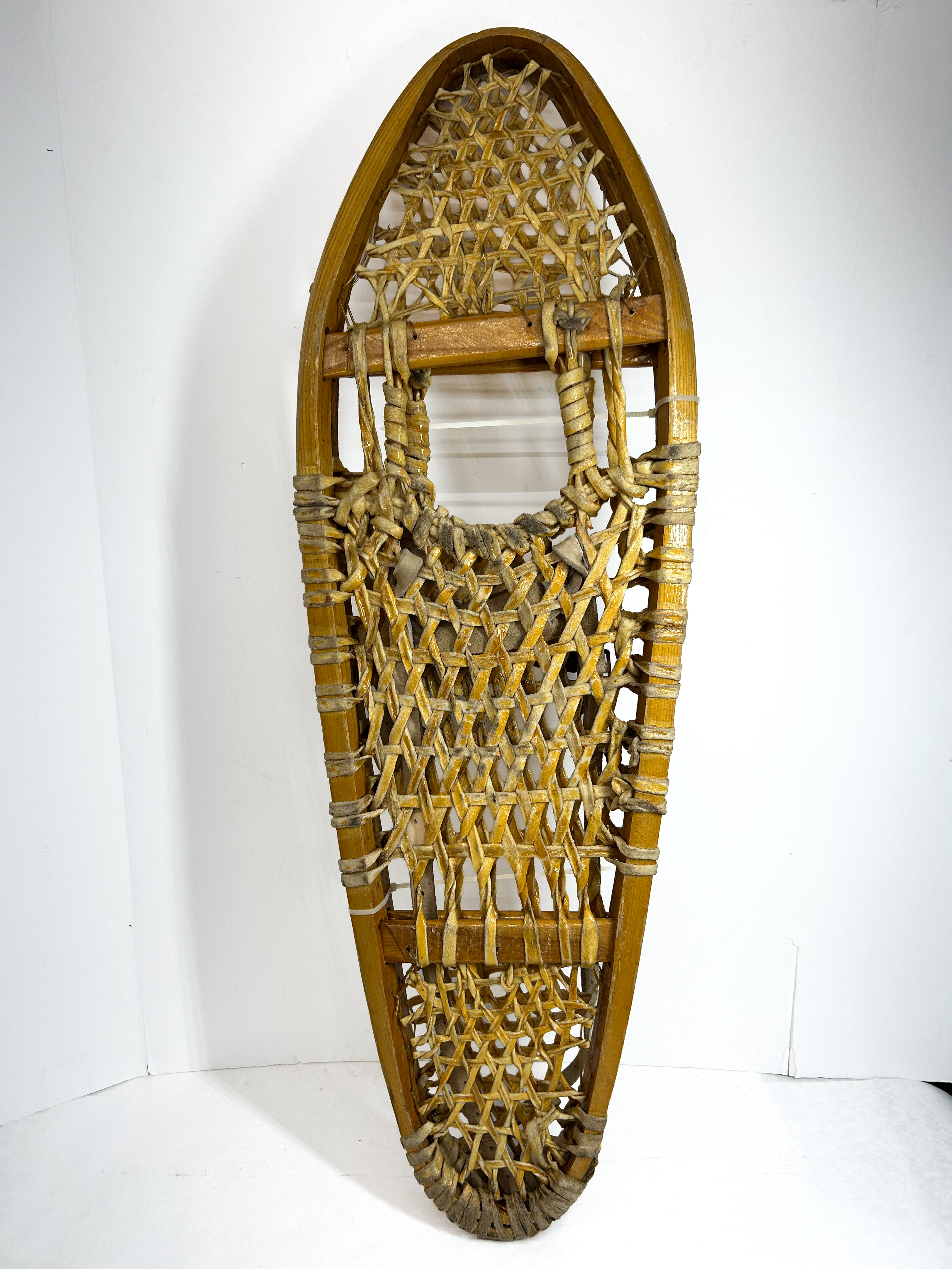 SAINT-LOUIS RAWHIDE BEAR PAW SNOWSHOES, C. 1960