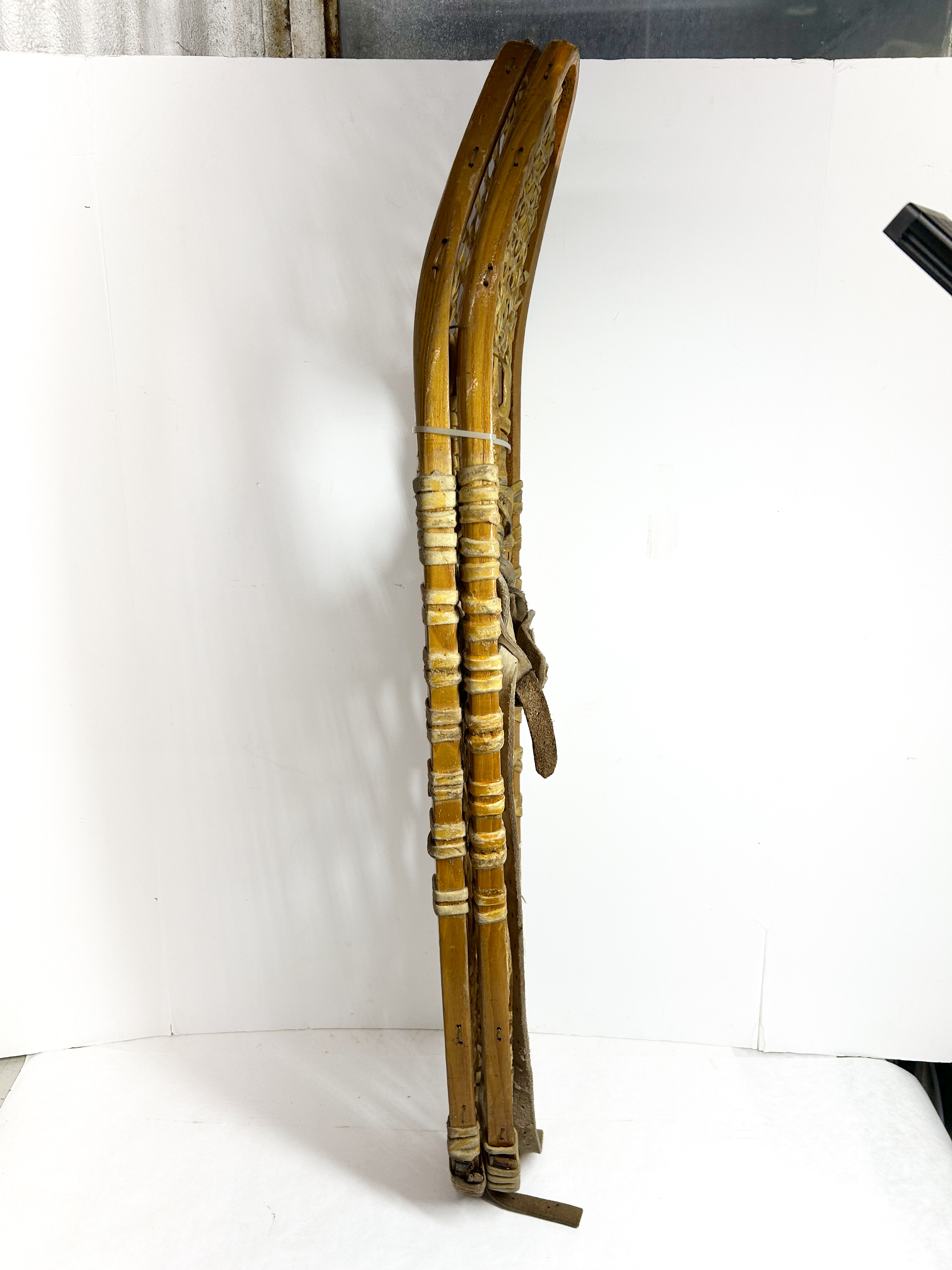 SAINT-LOUIS RAWHIDE BEAR PAW SNOWSHOES, C. 1960