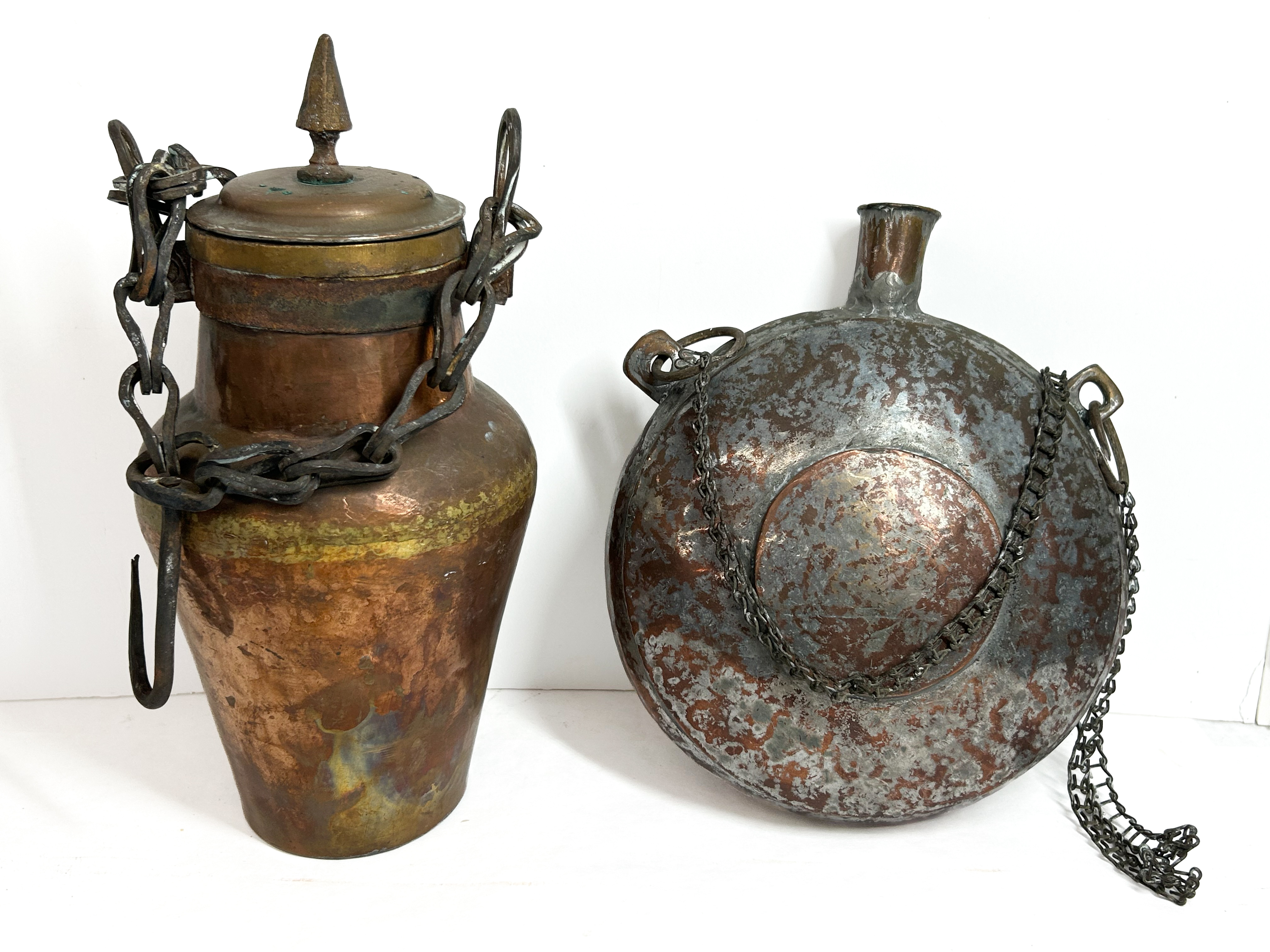 PERSIAN COPPER AND IRON VESSELS, 19TH CENTURY
