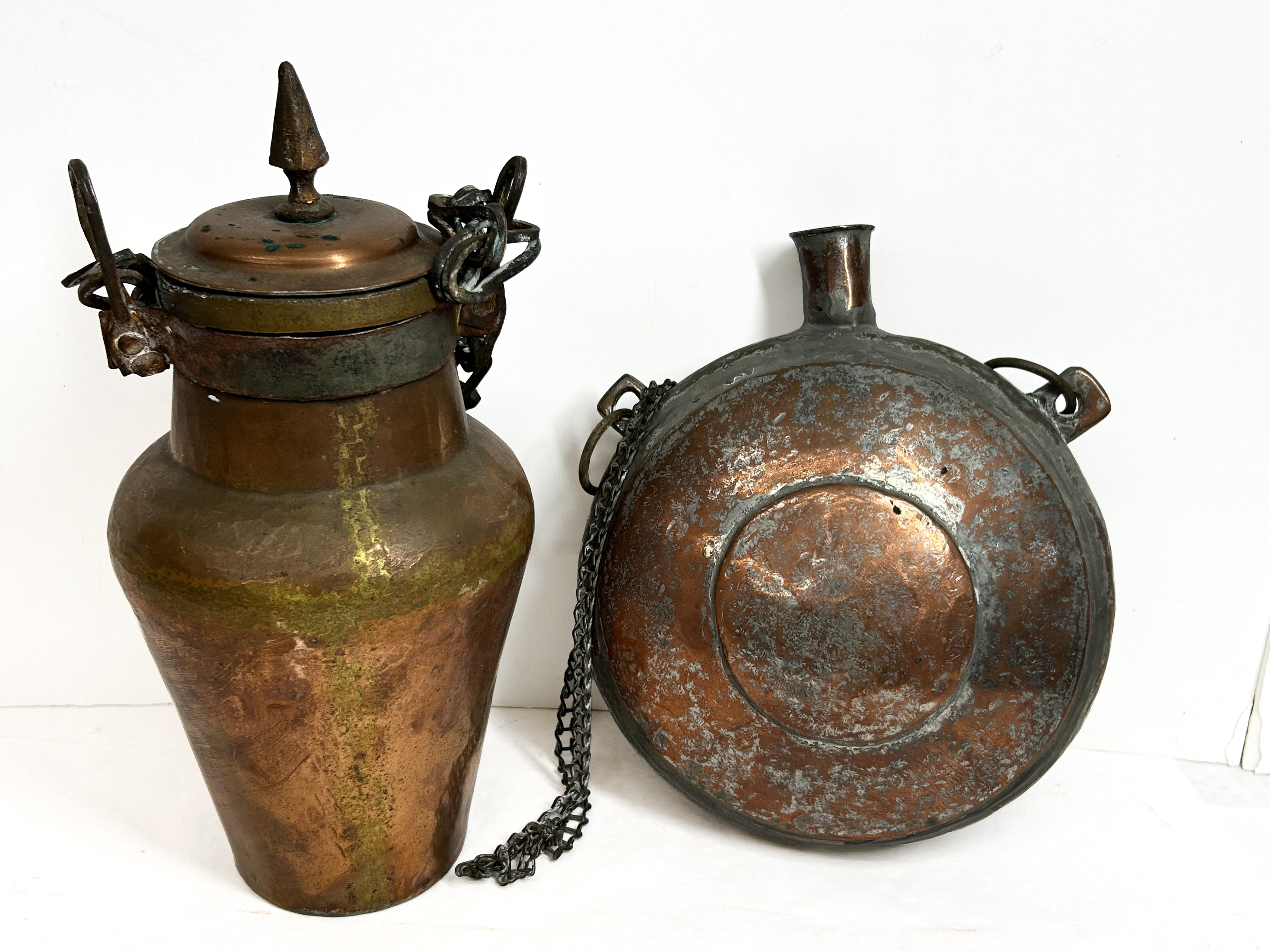 PERSIAN COPPER AND IRON VESSELS, 19TH CENTURY
