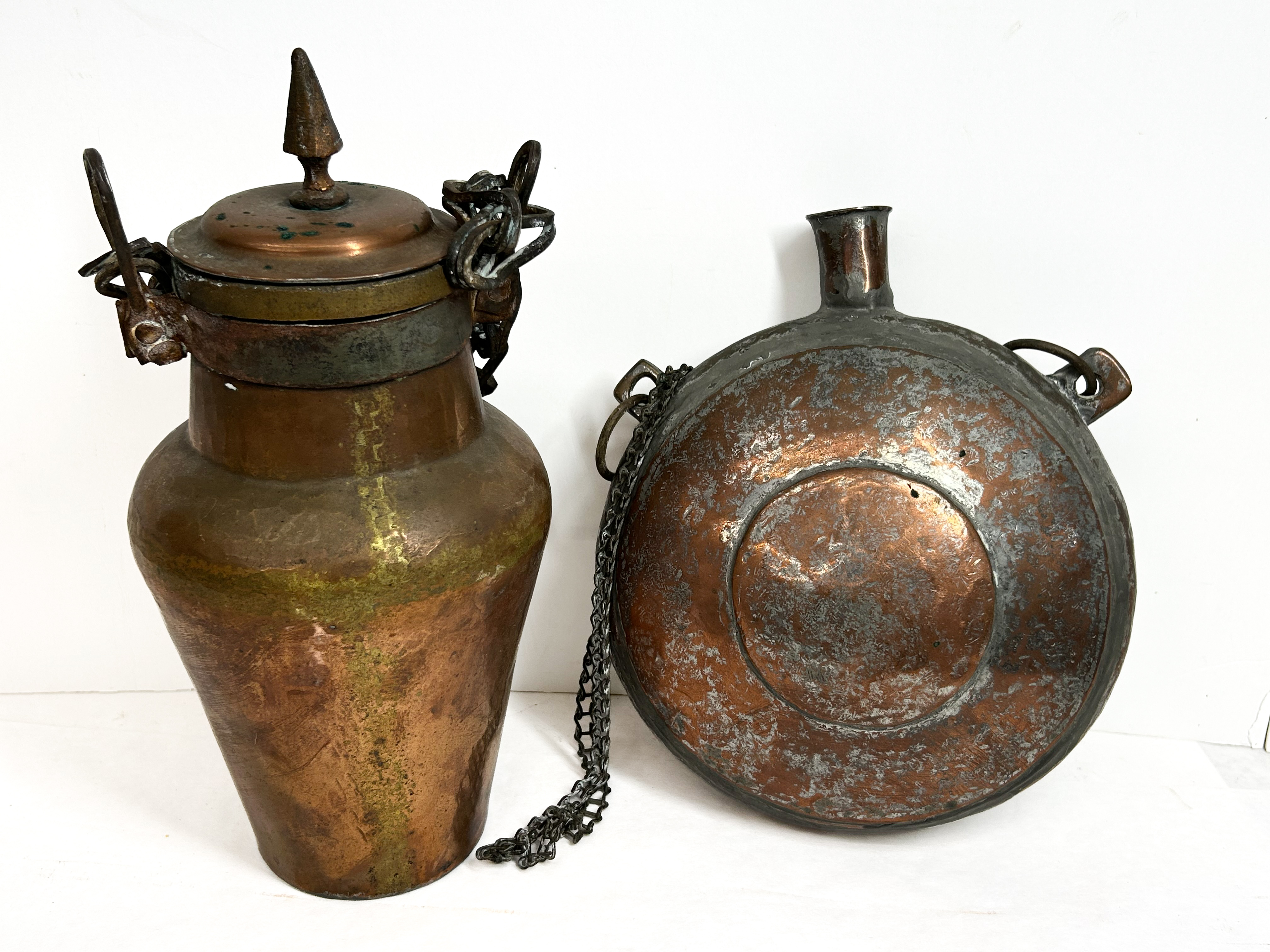 PERSIAN COPPER AND IRON VESSELS, 19TH CENTURY