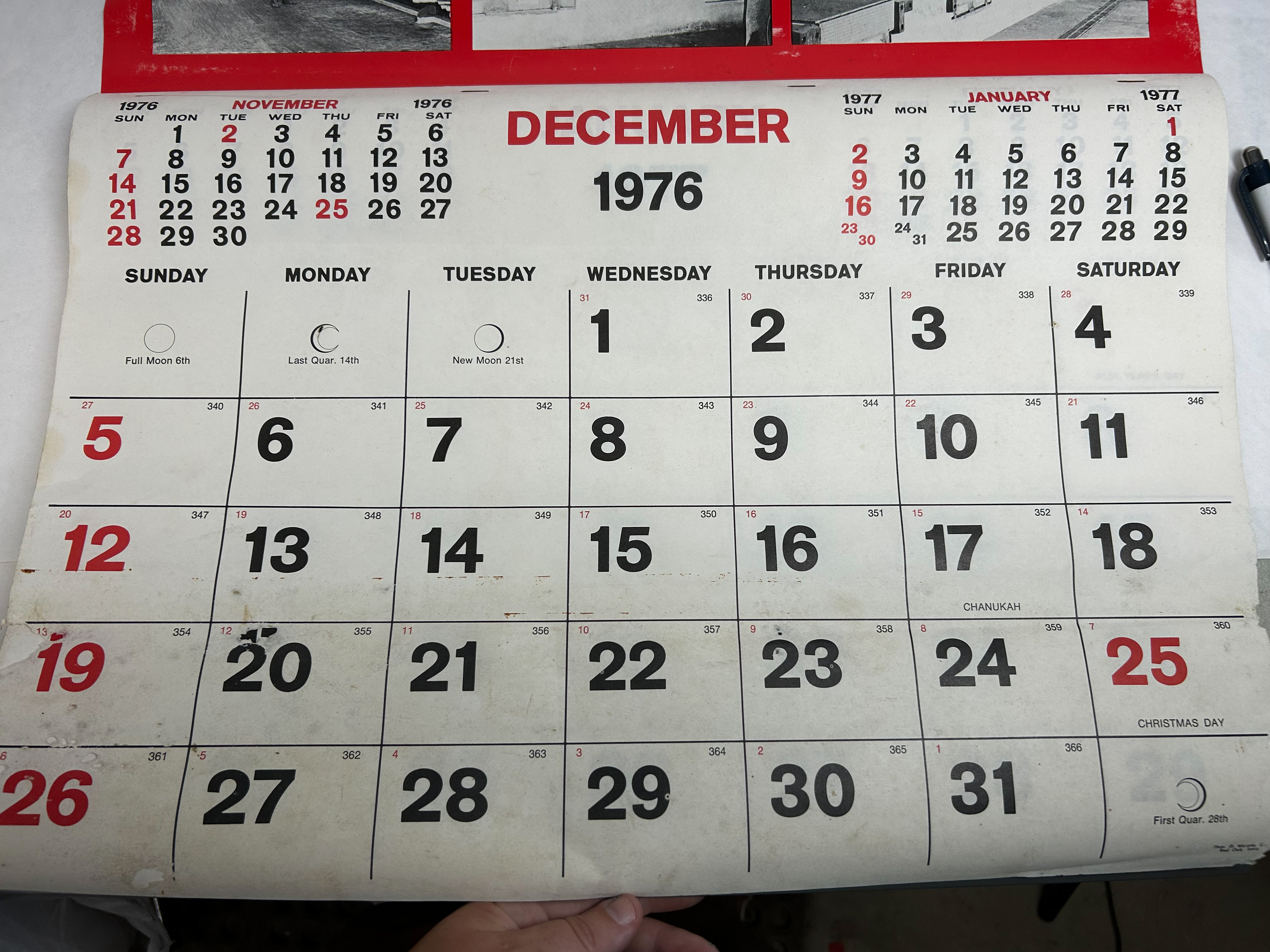 THE SOUTH BEND SUPPLY CO. INDUSTRIAL CALENDAR, 1976