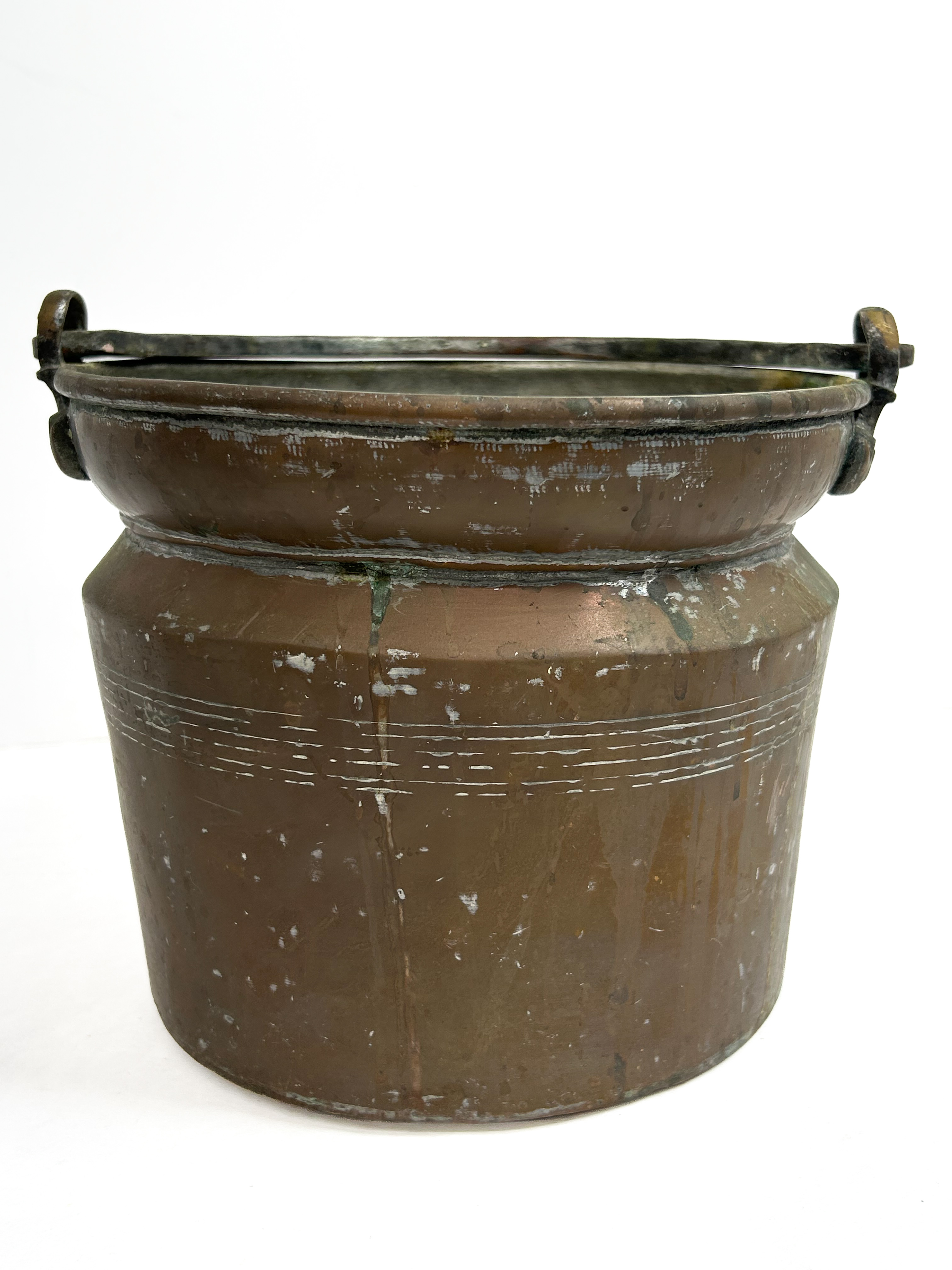 COPPER AND IRON BUCKET, 19TH CENTURY