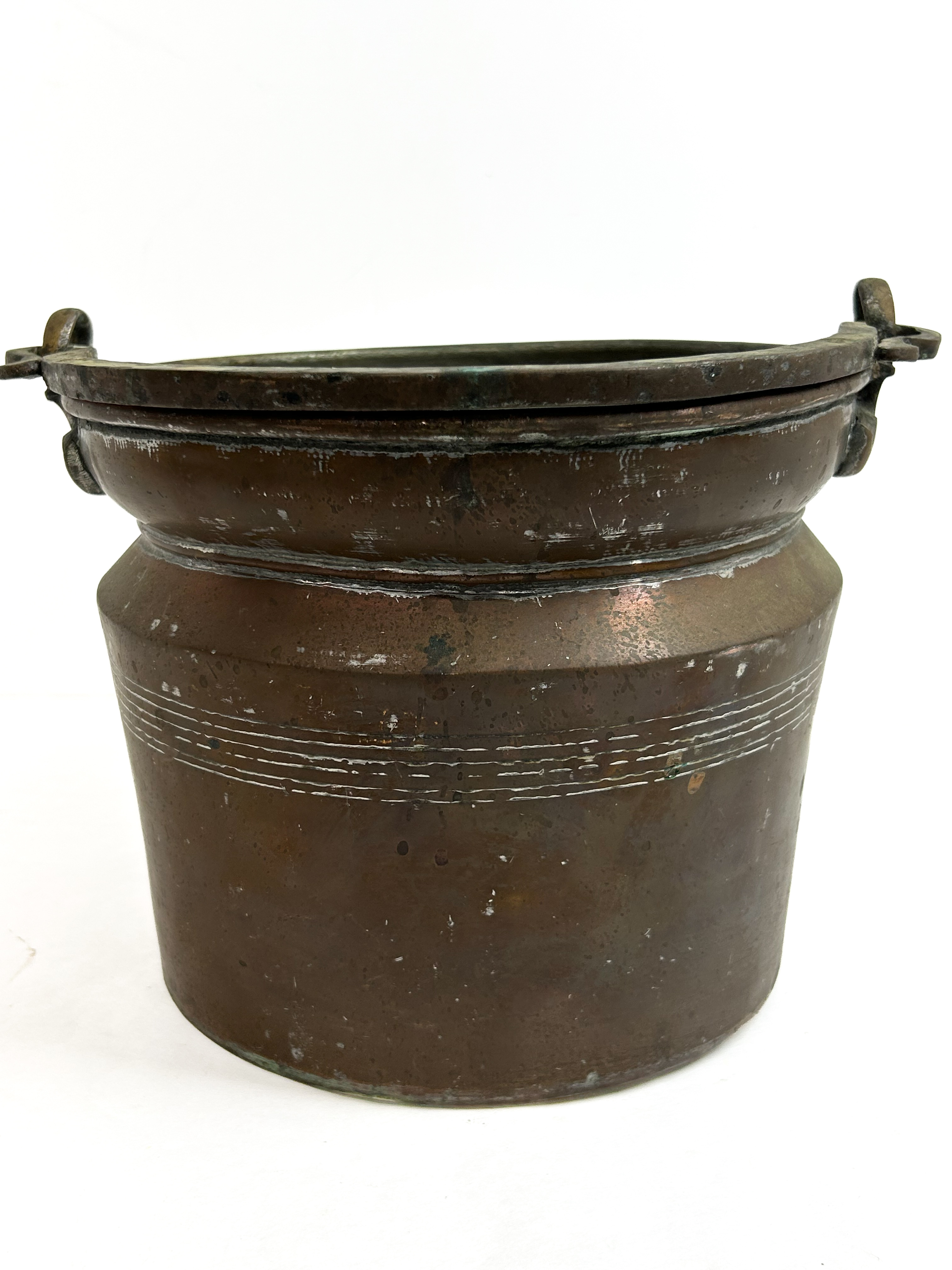 COPPER AND IRON BUCKET, 19TH CENTURY