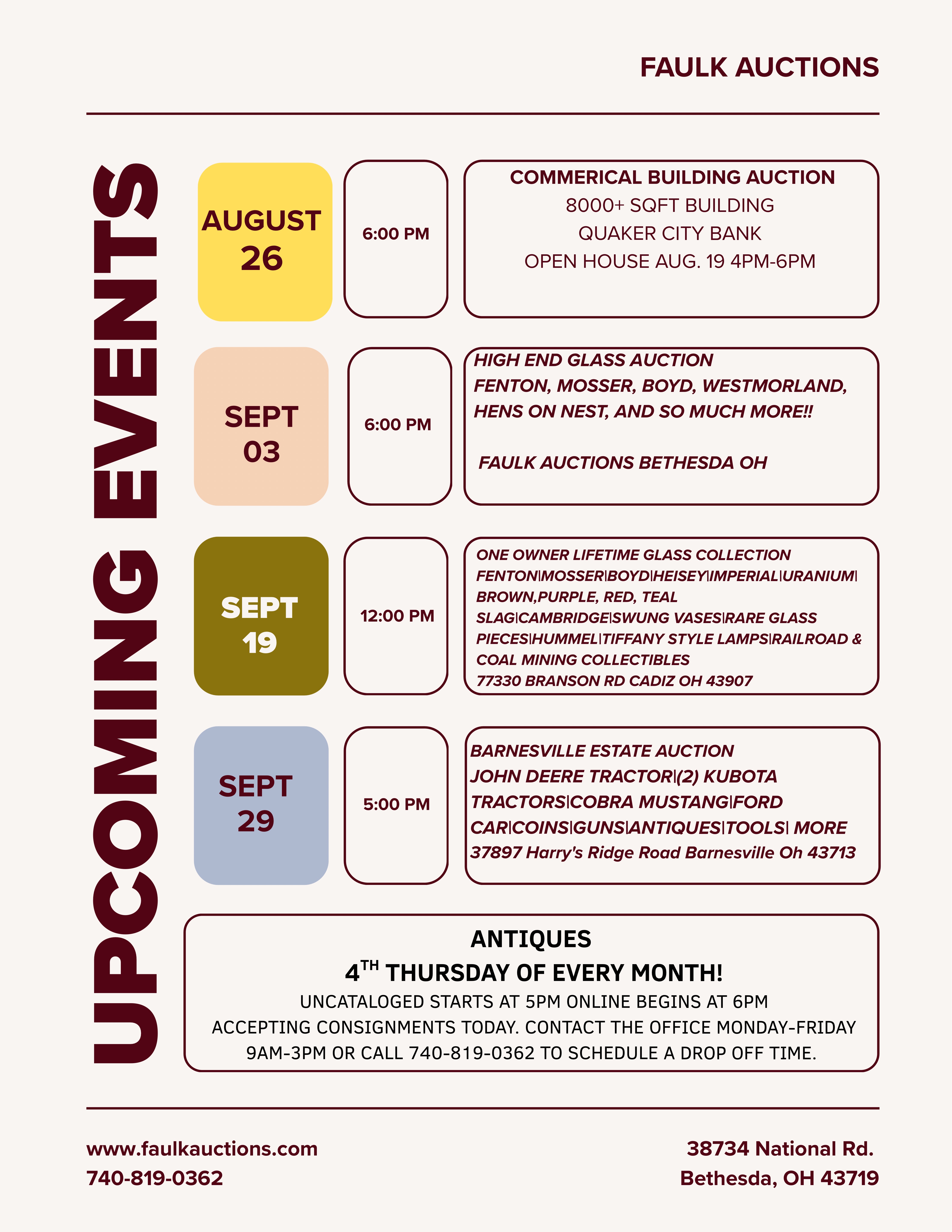 UPCOMING AUCTIONS